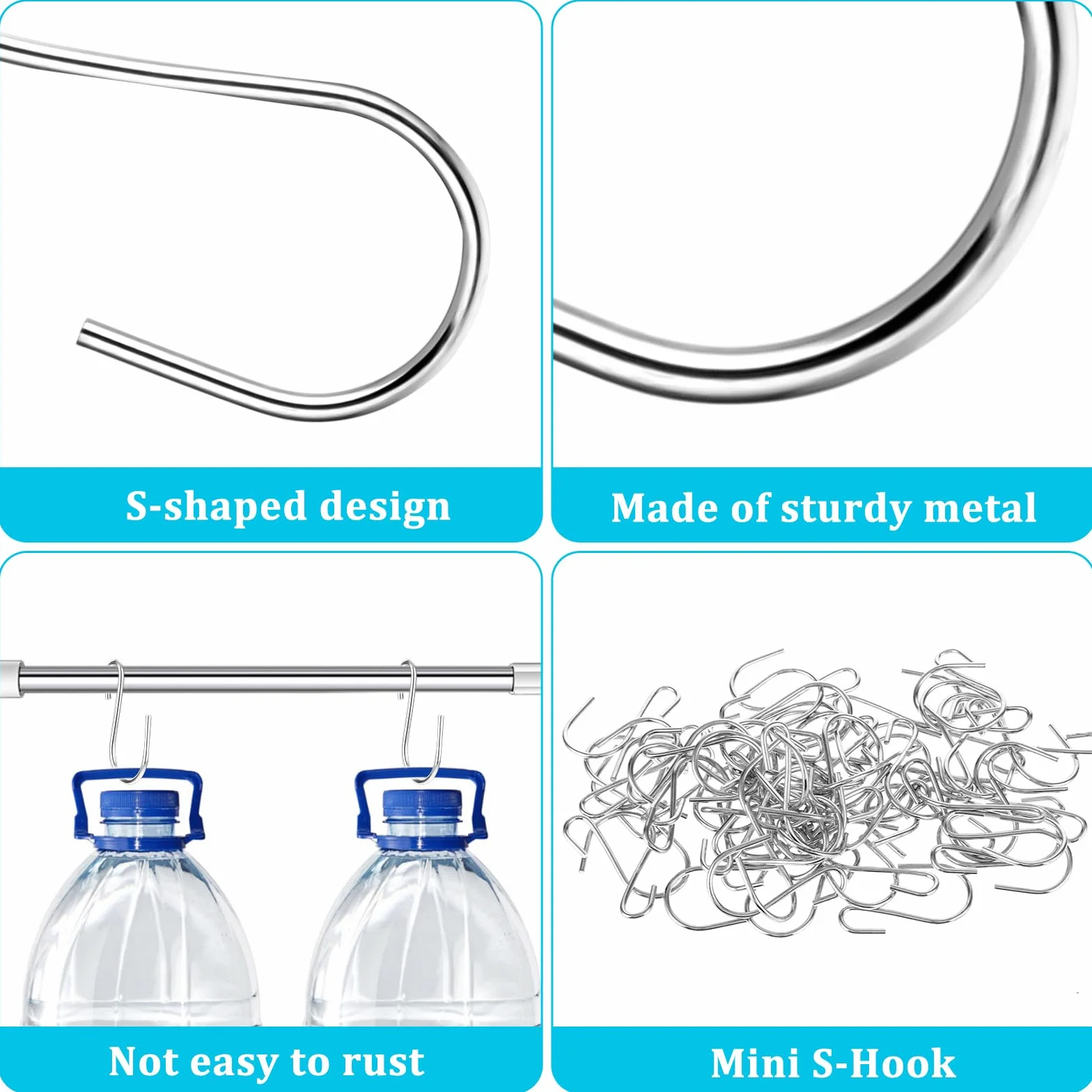 Giantree 60 Mini S Haki Wiszące, 2,6 cm Małe Haki Kształt S Haki Metalowe Antykorozyjne Do Rzemiosła Wiszące Biżuteria Brelok Tagi