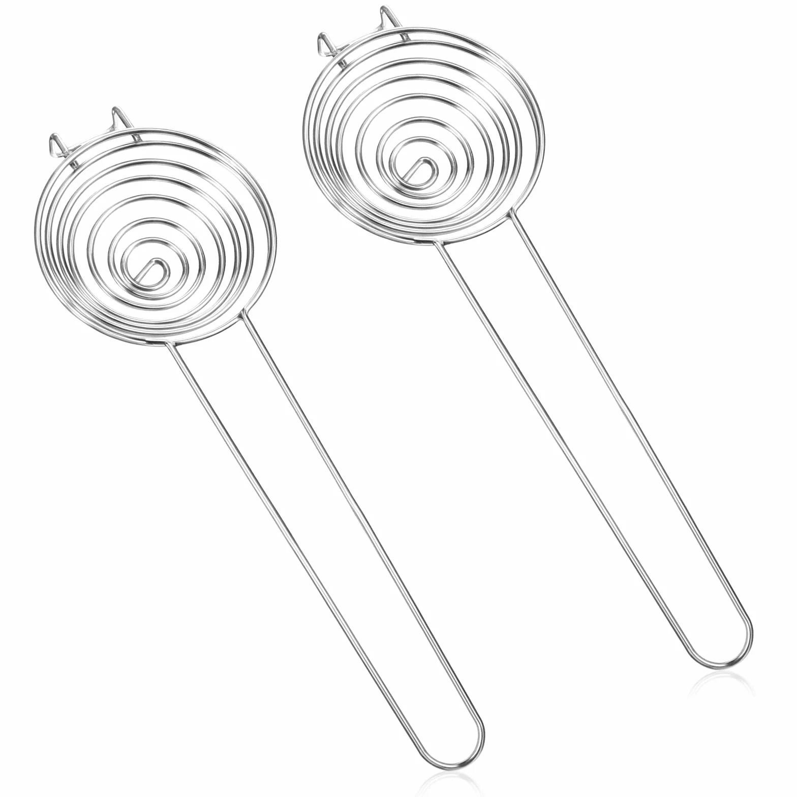 Dimeho Separator jajek 2 szt. narzędzie do separacji żółtka ze stali nierdzewnej z długim uchwytem jajko białe żółtko filtr do przesiewania jajek rozdzielacz jajek narzędzie kuchenne do pieczenia