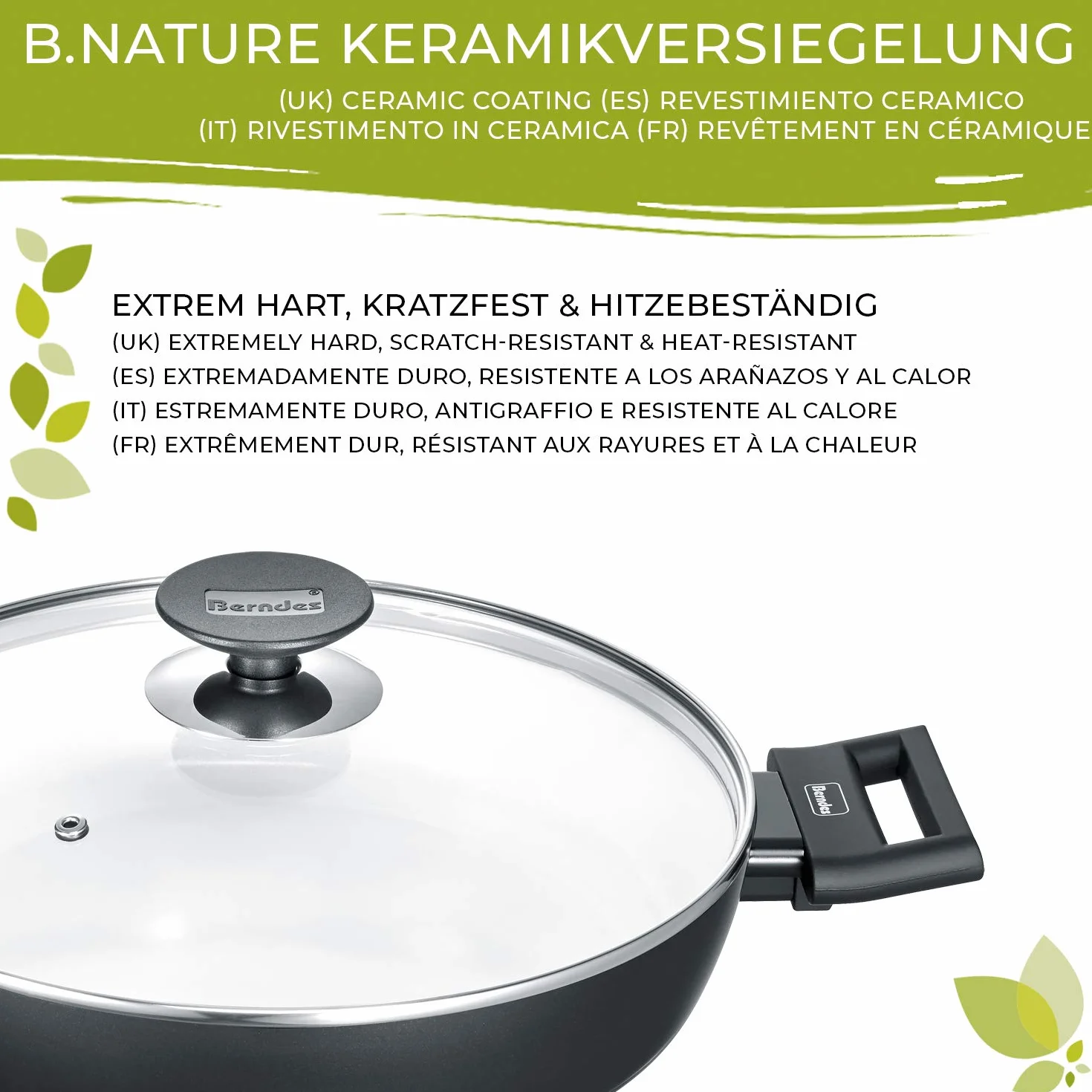 Berndes Patelnia do serwowania Starter Alu Induction 28 cm b.nature czarna/biała