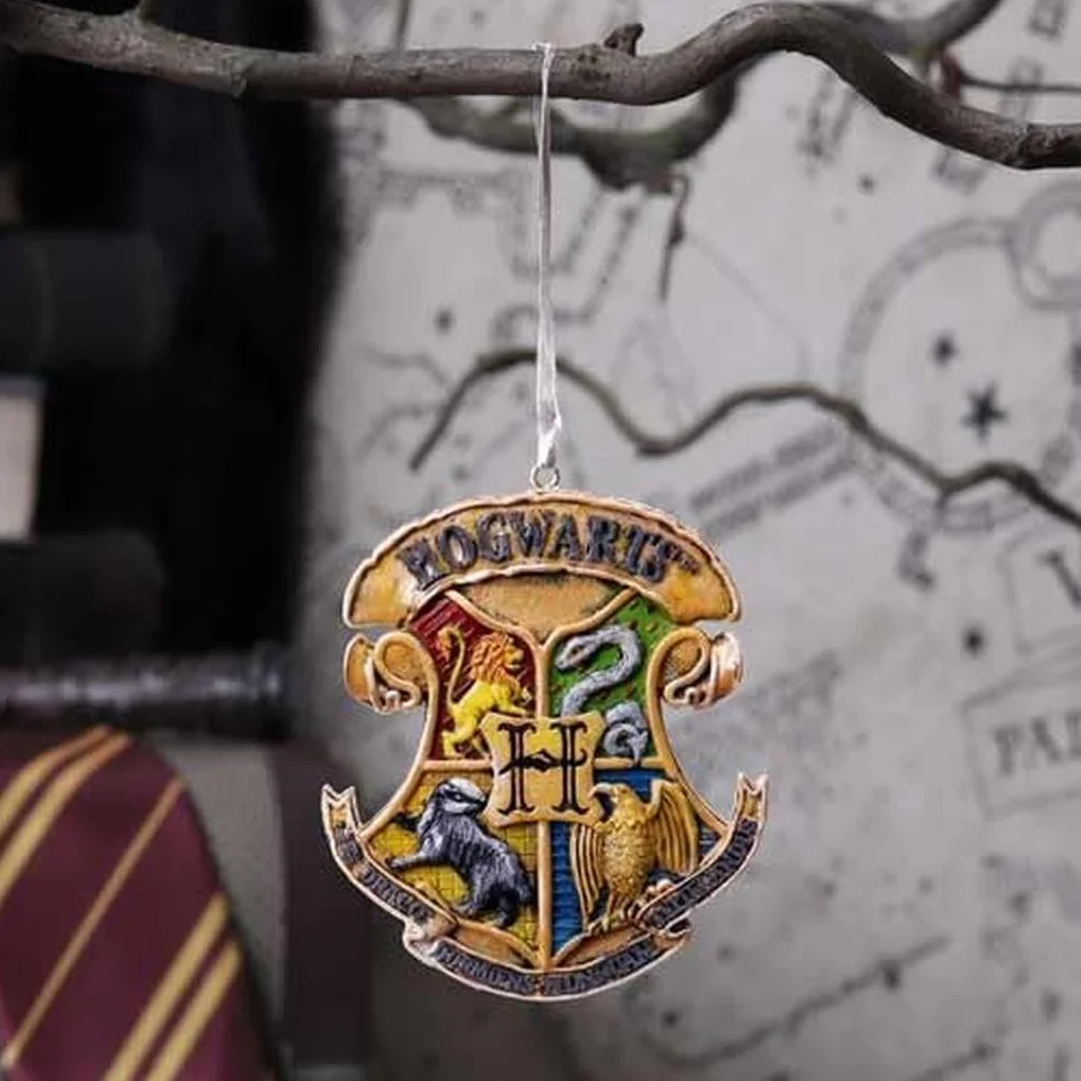 Nemesis Now Harry Potter Hogwart herb wiszący ornament, żółty, 8 cm