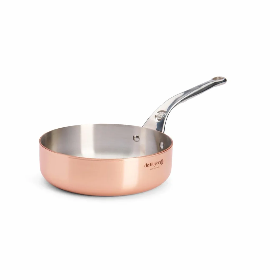 De Buyer Sauteuse, miedź, srebro, 24 cm