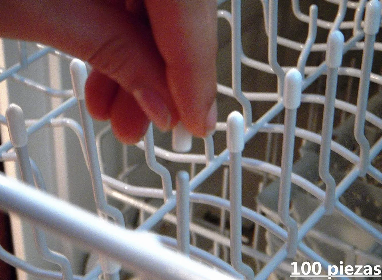 Voarge Naczynia do zmywarki 100 paczek uniwersalnych nasadek biały