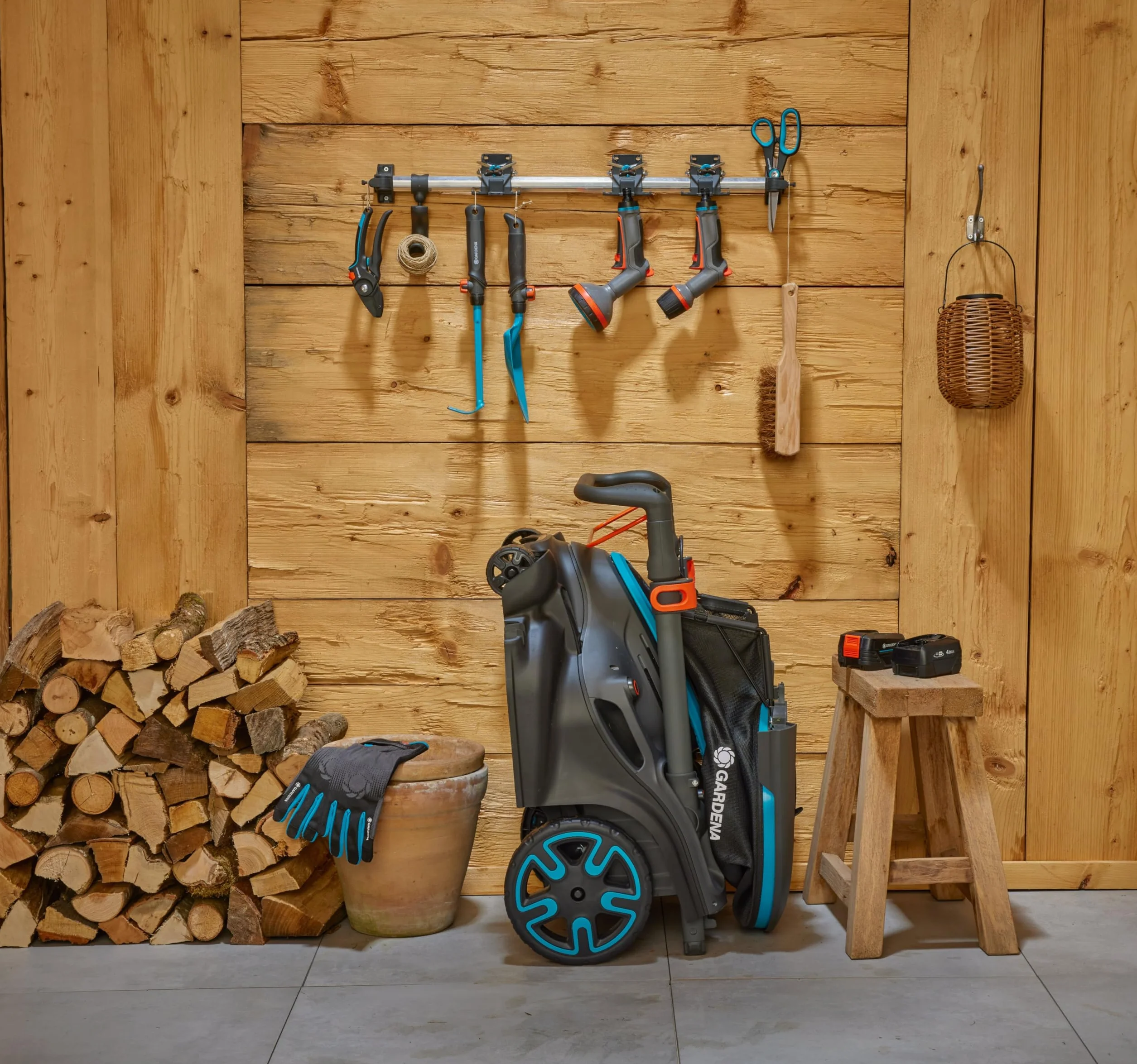 Gardena Kosiarka akumulatorowa PowerMax Duo 46/36 V, szerokość koszenia 46 cm, technologia DuoBlade, w tym akumulator POWER FOR ALL, ergonomiczna konstrukcja, wydajne koszenie trawnika (14646-65)