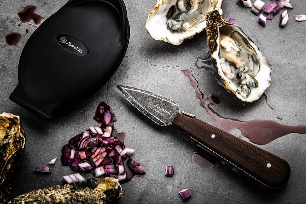 Laguiole Style de Vie Nóż do ostryg Luxury Line, drewno wenge, z uchwytem na ostrygi