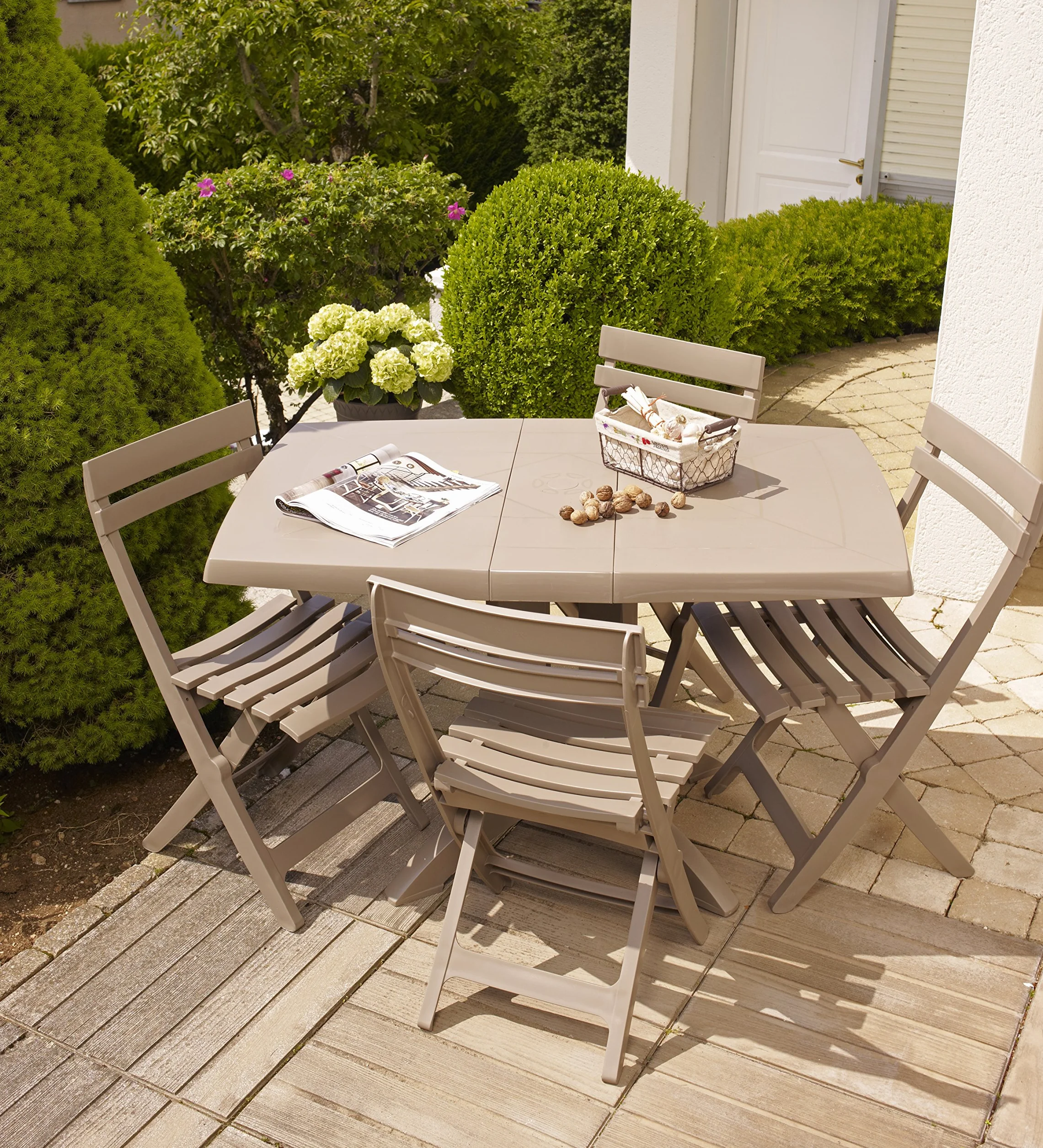 Grosfillex Vega 118 stół, kolor taupe, 80 x 77 x 72 cm