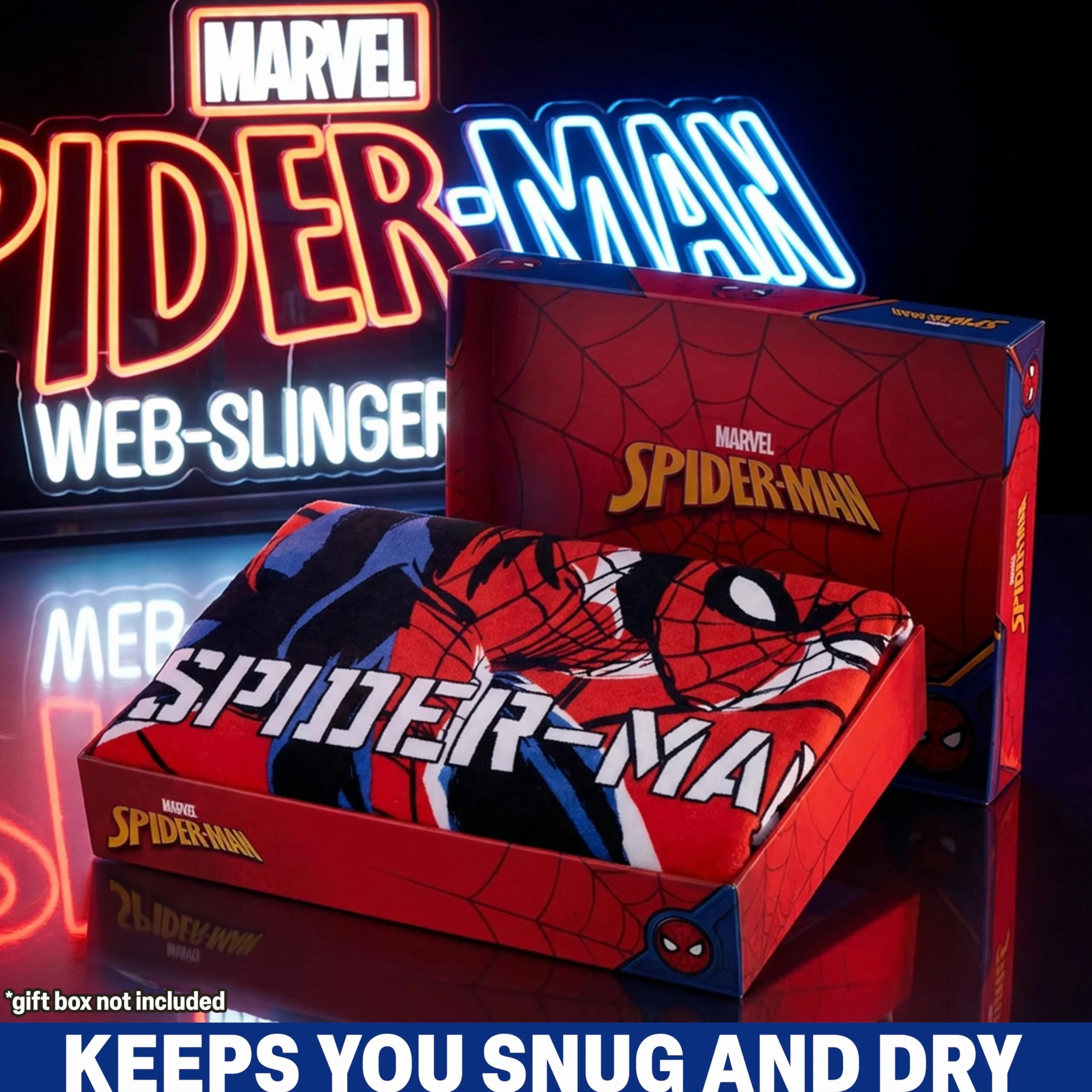 Marvel Spiderman ręcznik kąpielowy z kapturem dla dzieci, nastolatków, chłonny szlafrok, ponczo, ręcznik do pływania, kąpieli, pod prysznic, ręcznik plażowy niezbędne rzeczy na wakacje (czerwony