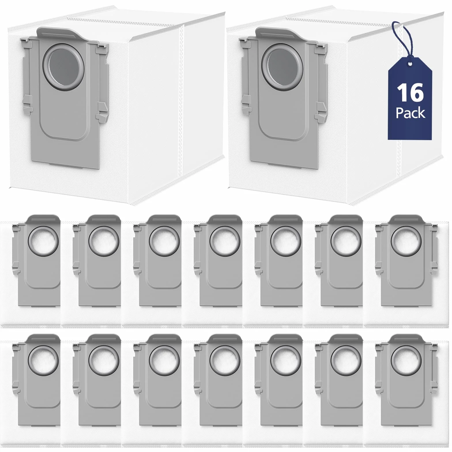 Q Revo worki na kurz, 16 sztuk, kompatybilne z Roborock Q Revo/QRevo Curv/Curv S5V/Curv s5x/QV 35A/QV 35S/Q Revo Pro/S8 MaxV Ultra,