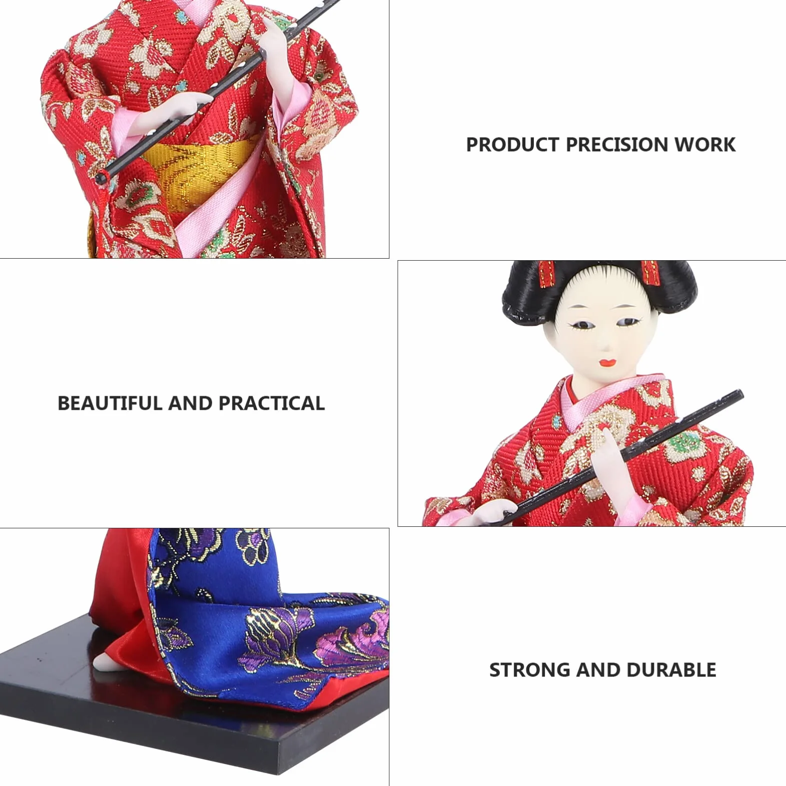 BESTonZON Japońskie figurki gejszy, tradycyjna lalka gejsza, dekoracja, kimono, azjatycka, gejsza, przedmiot kolekcjonerski, dekoracja stołu do salonu, sypialni, domu, biura, sushi, baru, dekoracji
