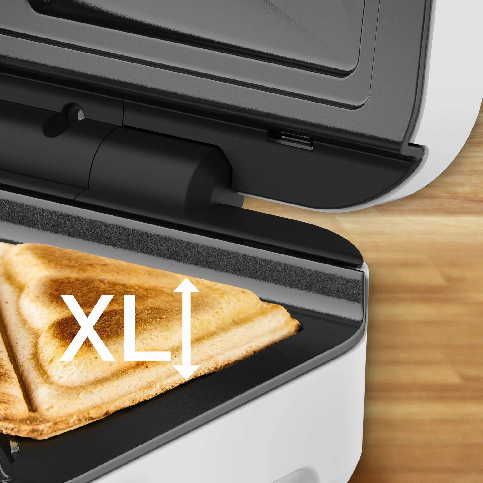 TEFAL SW7011 Snack XL Opiekacz do kanapek i gofrów, duża pojemność, 2 komplety płyt w zestawie, szybkie nagrzewanie, 850W, Możliwość przechowywania w pionie, Wielokolorowy