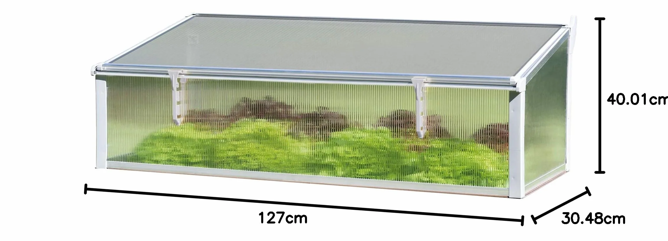 JUWEL Termiczny inspekt 130/60 (nasadka do podwyższonych grządek Timber, okna z zabezpieczeniem przed wiatrem, łatwy montaż, płyty z komorami powietrznymi 4 mm, izolacja cieplna) 20342