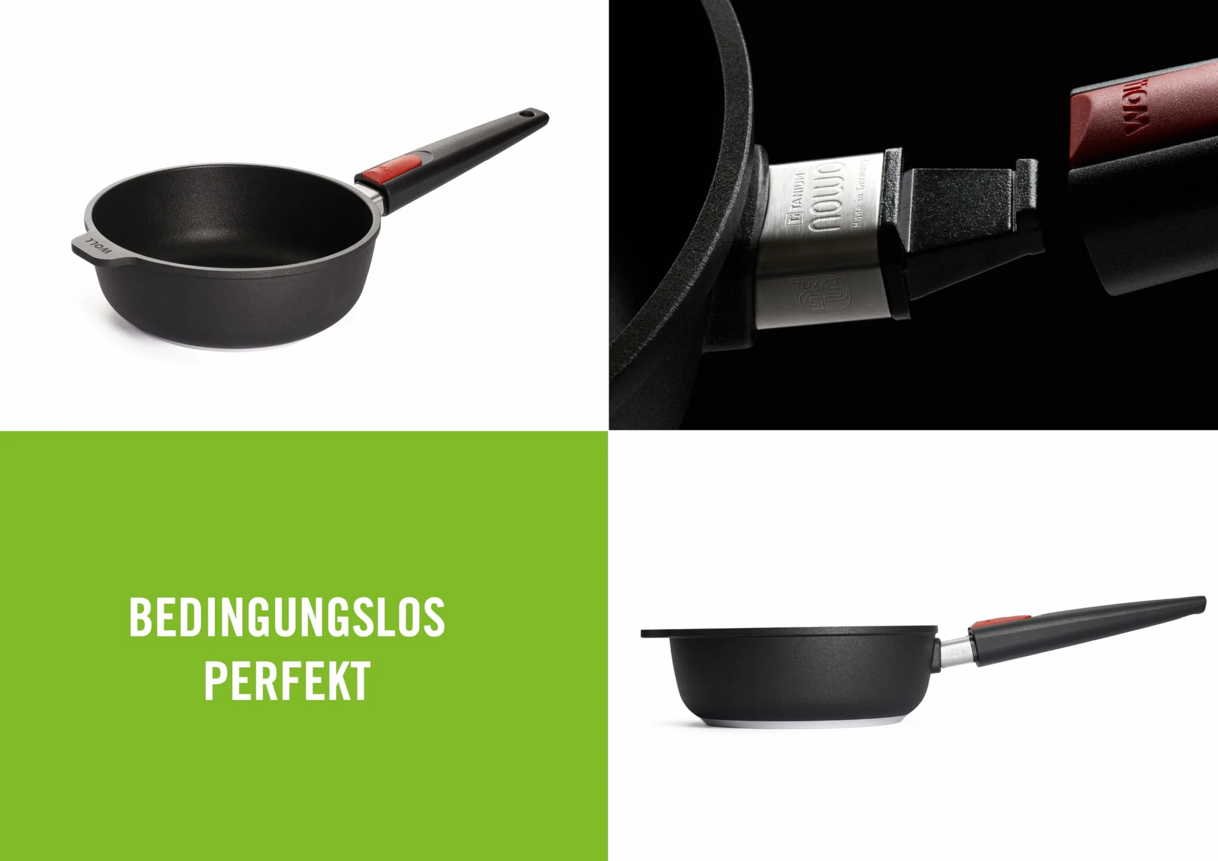 Woll Linia indukcyjna patelnia aluminiowa nieprzywierająca 24 cm 2,5 l