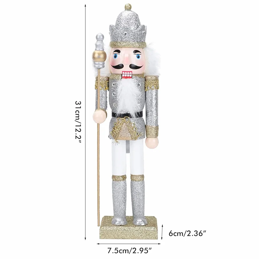 Świąteczny dziadek do orzechów, żołnierz, 30 cm, drewniany dziadek do orzechów, figurka żołnierza, dekoracja, dziadek do orzechów, dekoracje świąteczne, lalka ozdoba na festiwal, imprezę, prezenty