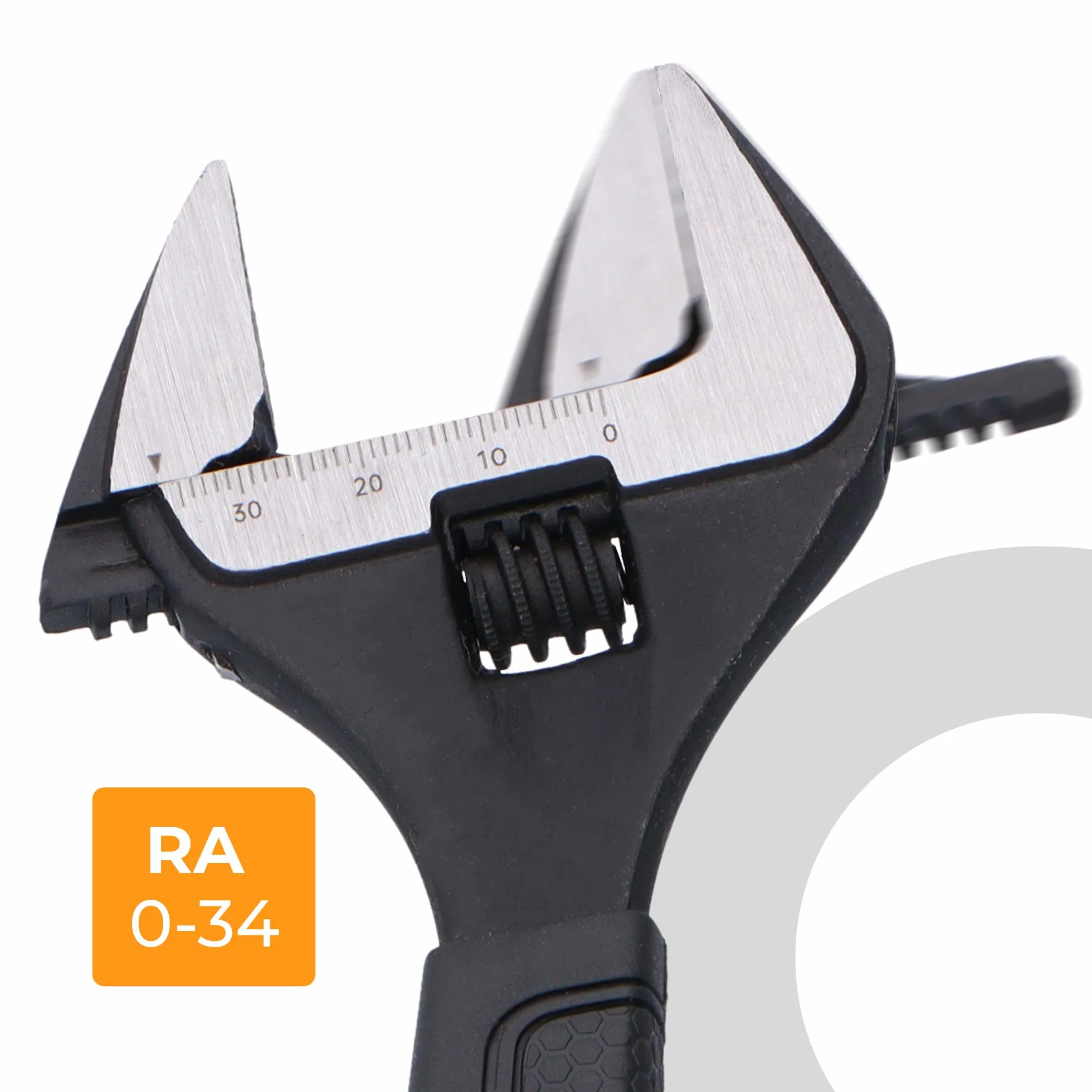 Klucz Nastawny Hydrauliczny z Rozstawem Szczęk 0-34 mm do Rur Śrub Precyzyjny Stalowy 150 mm Francuz Szwedzki Szwed Regulowany Profesjonalny Wytrzymały Mocny