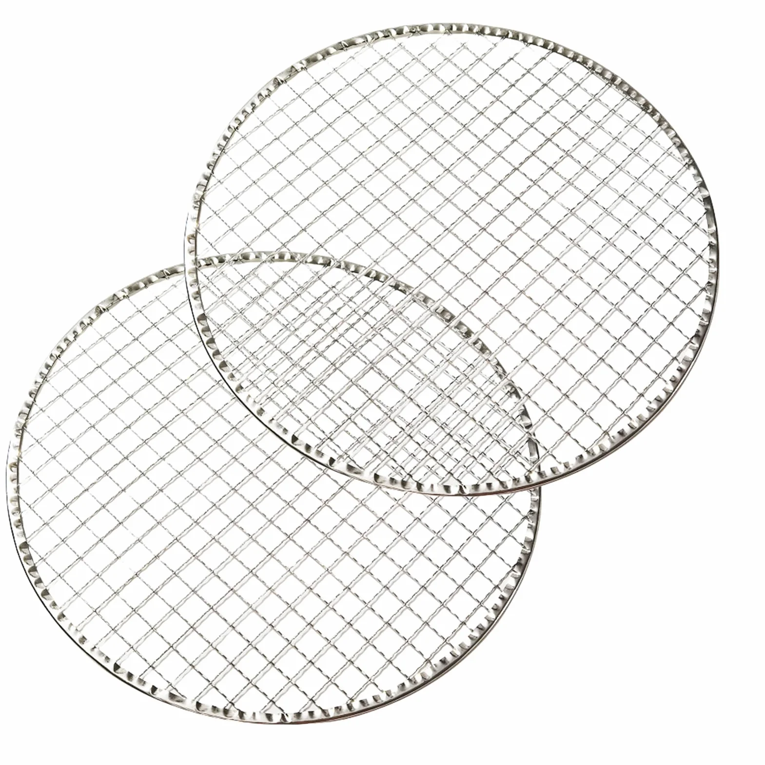 2 szt. okrągłych mat do grillowania, 28 x 28 cm, ruszt do grillowania na palenisku, na kemping, do ogrodu, na piknik, równomierne rozprowadzanie ciepła, grillowanie na świeżym powietrzu, przyjęcie w