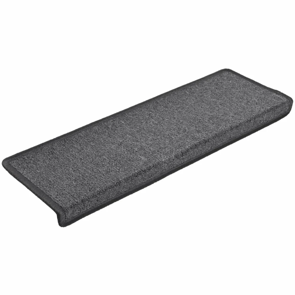 vidaXL Nakładki na schody, 15 szt., 65x21x4 cm, ciemnoszare