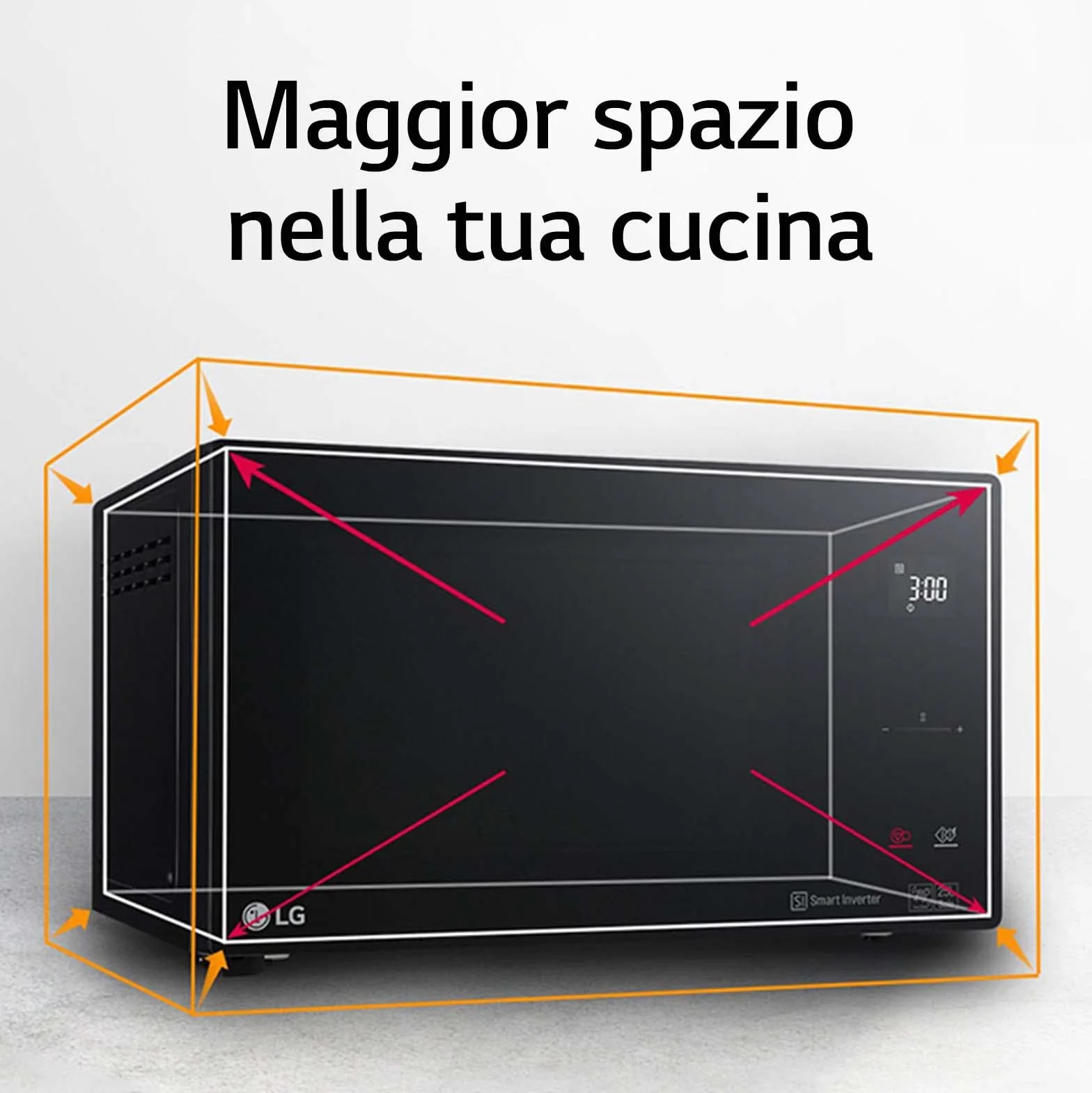 LG Electronics LG, MH6336GIH, kuchenka mikrofalowa z inteligentnym inwerterem i grillem kwarcowym, 23 litry, 1000 W, automatyczne programy, 5 regulowanych poziomów mocy, biała