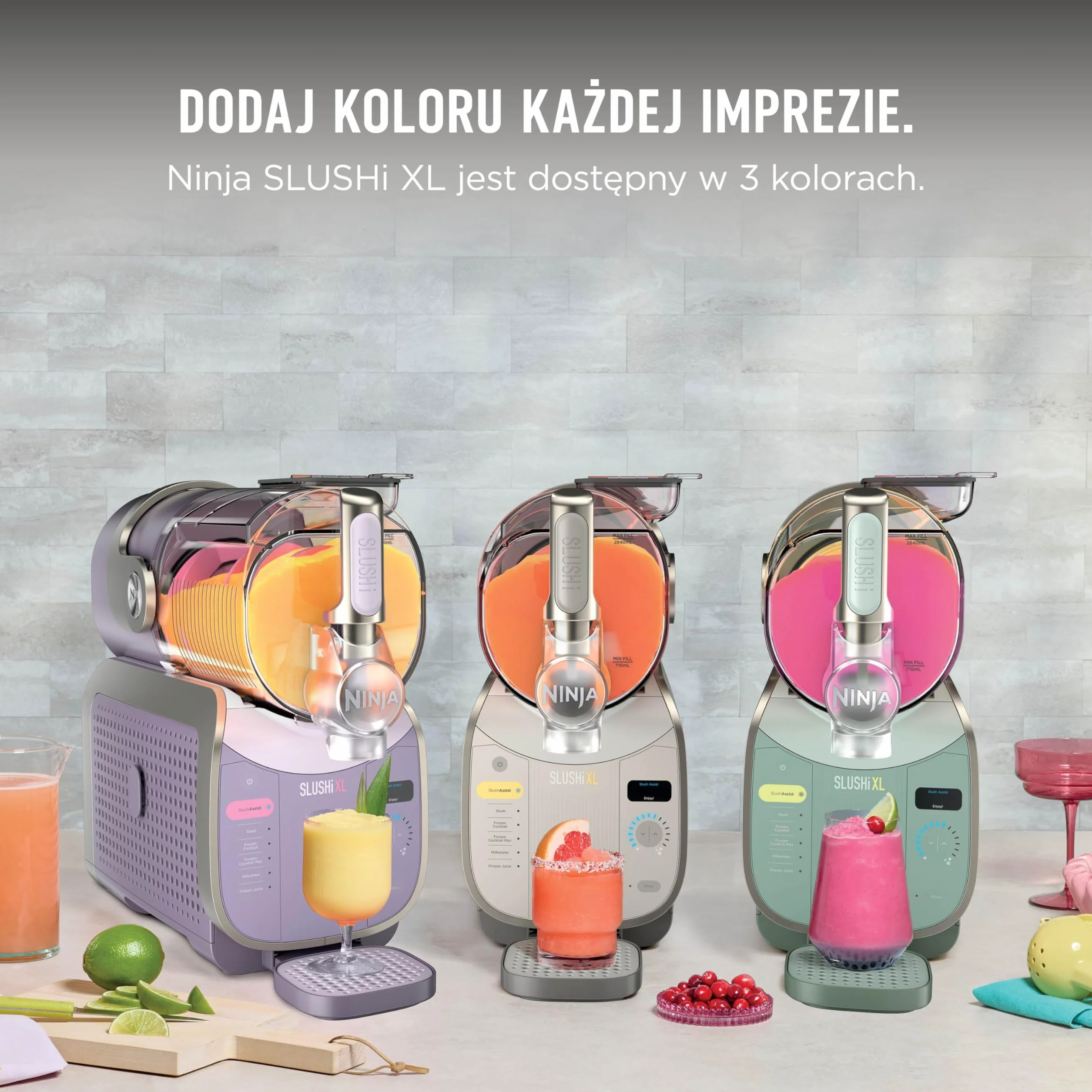 Ninja SLUSHi XL wielofunkcyjna maszyna do mrożonych napojów z technologią SlushAssist, Bardzo duża pojemność 3,7l (maks. napełnienie 2840 ml), Przygotuj slushie, mrożone koktajle itp., Mocha FS601EUBR