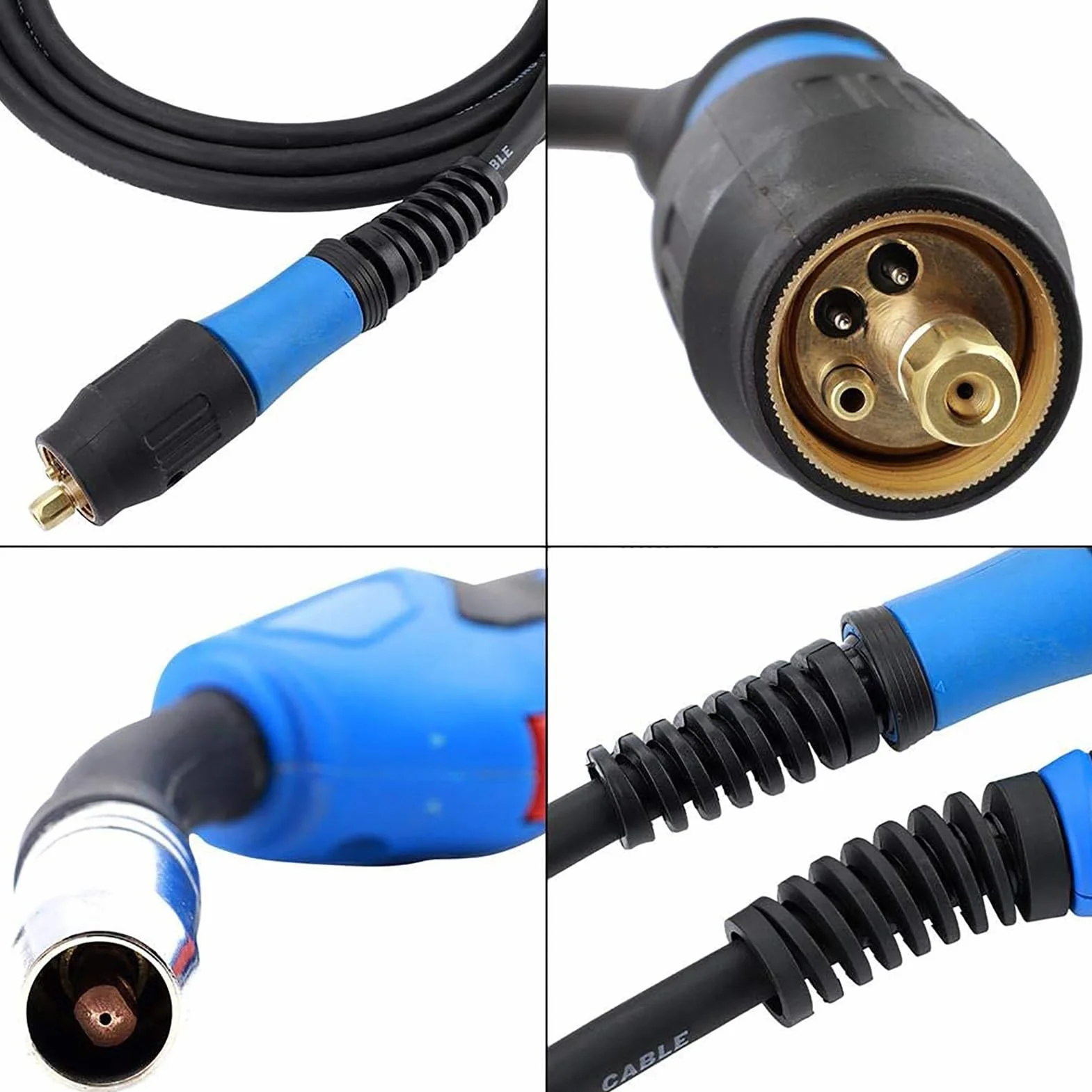 Estink MIG/MAG palnik spawalniczy, pakiet węży MB15 Welding Torch CO², gaz ochronny, palnik spawalniczy 3,8 m, z przyłączem centralnym Euro