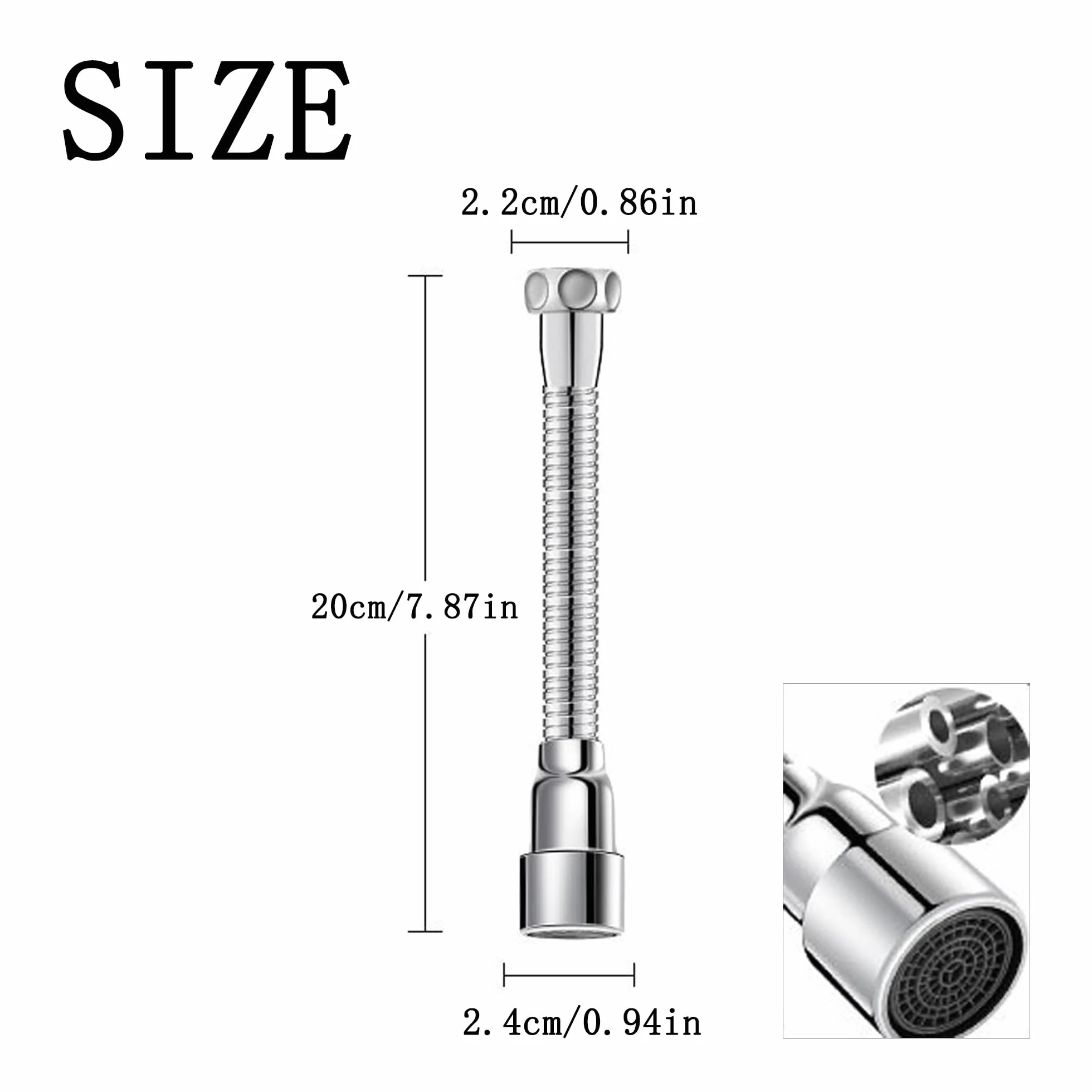Bateria kuchenna przedłużenie kranu kuchennego aerator kran głowica prysznicowa zlewozmywak 360° obrotowa bateria zlewozmywakowa bateria kuchenna do kuchni łazienki, aeratora