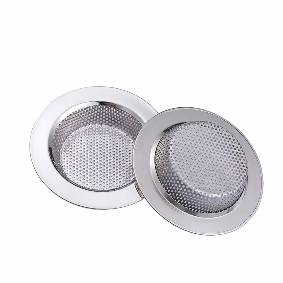Yizhet 2 szt. Filtr do zlewu kuchennego, ze stali nierdzewnej, metalowy filtr do łazienki kuchni 7,5 cm / 2,95 cala średnicy