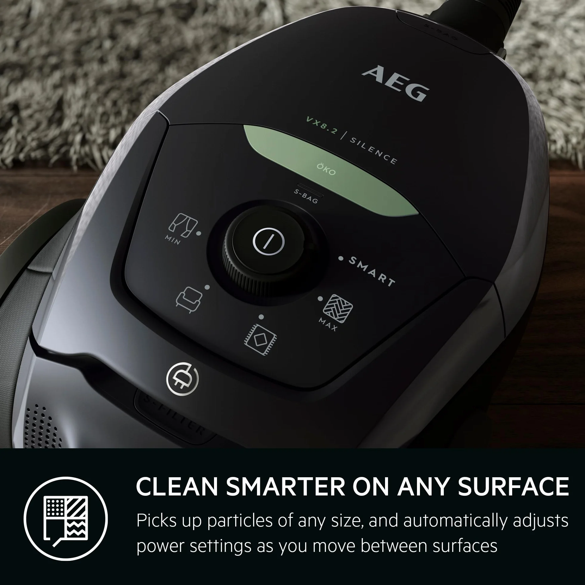 AEG VX82 odkurzacz 600 W 57 DB 12 m 3,5 l czarny