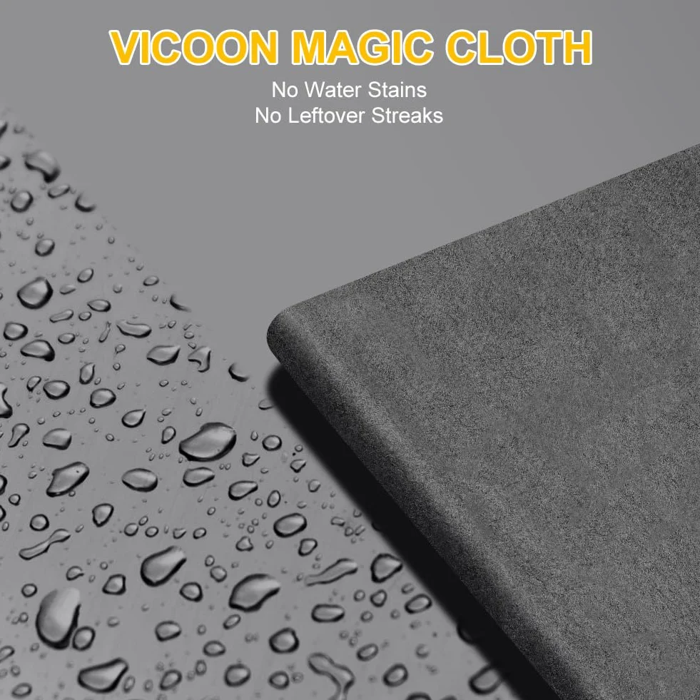 Vicloon Pogrubiona magiczna ściereczka do czyszczenia, 10 szt ściereczki do czyszczenia z mikrofibry, wielokrotnego użytku, ściereczki do polerowania lusterek okiennych (30 x 20 cm)