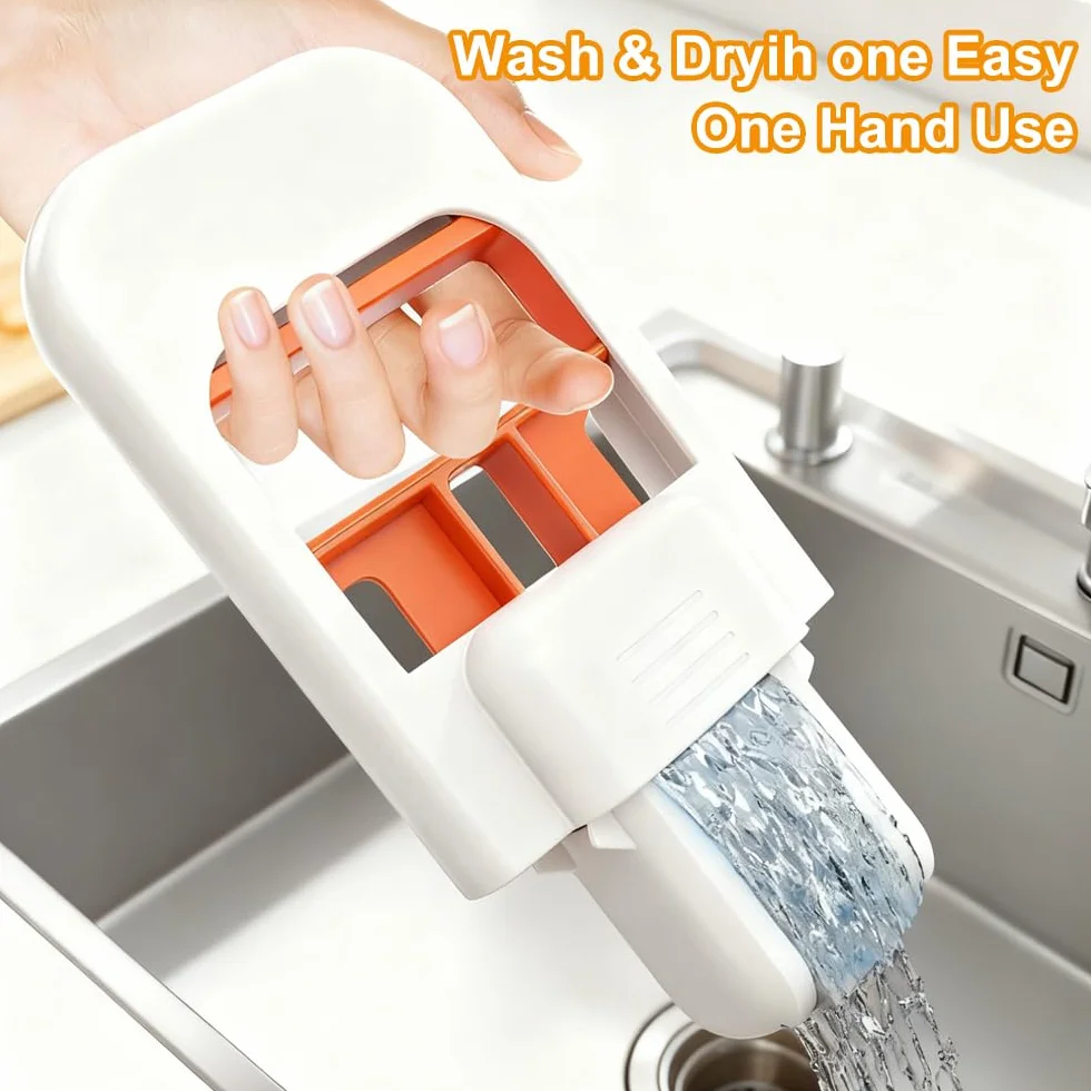 2x składany mini mop z gąbką, wielofunkcyjny mop do mopa, do kuchni, łazienki, okna, biurka