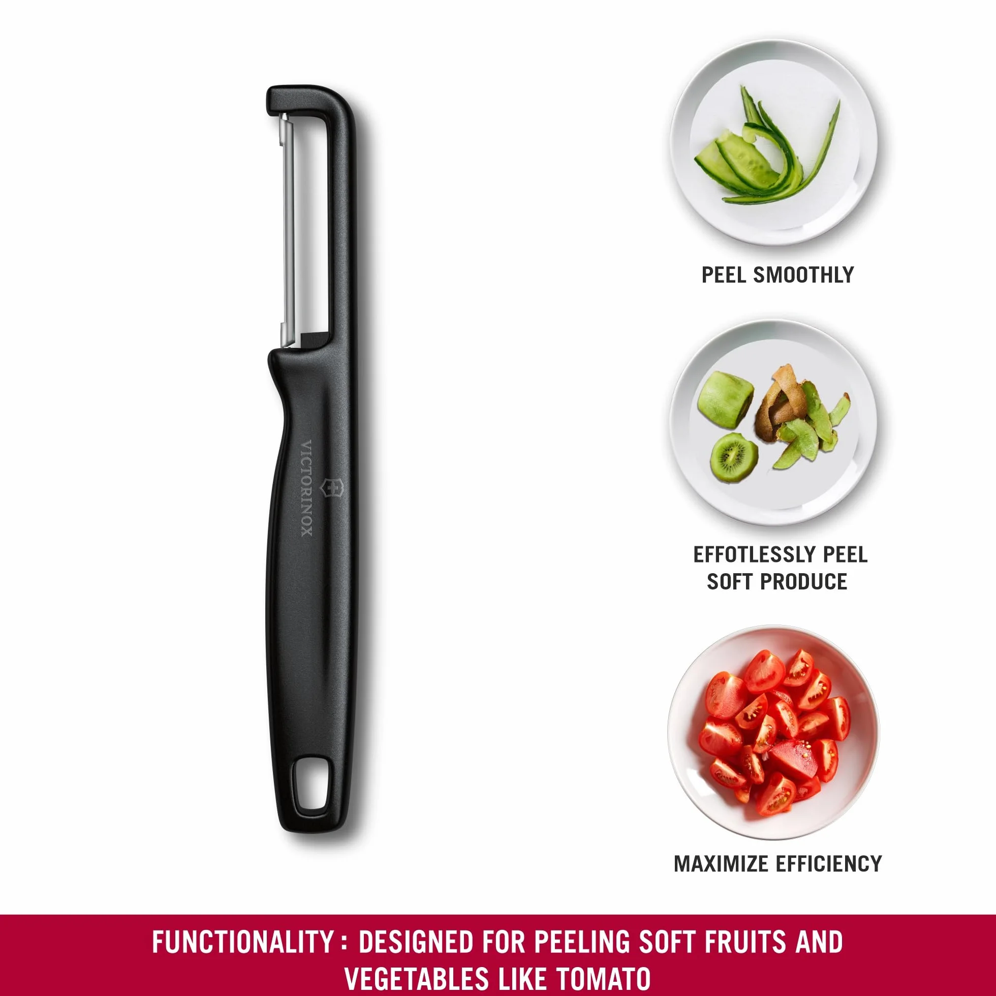 Victorinox Obieraczka Iota dwuostrzowa Swiss Made czarna
