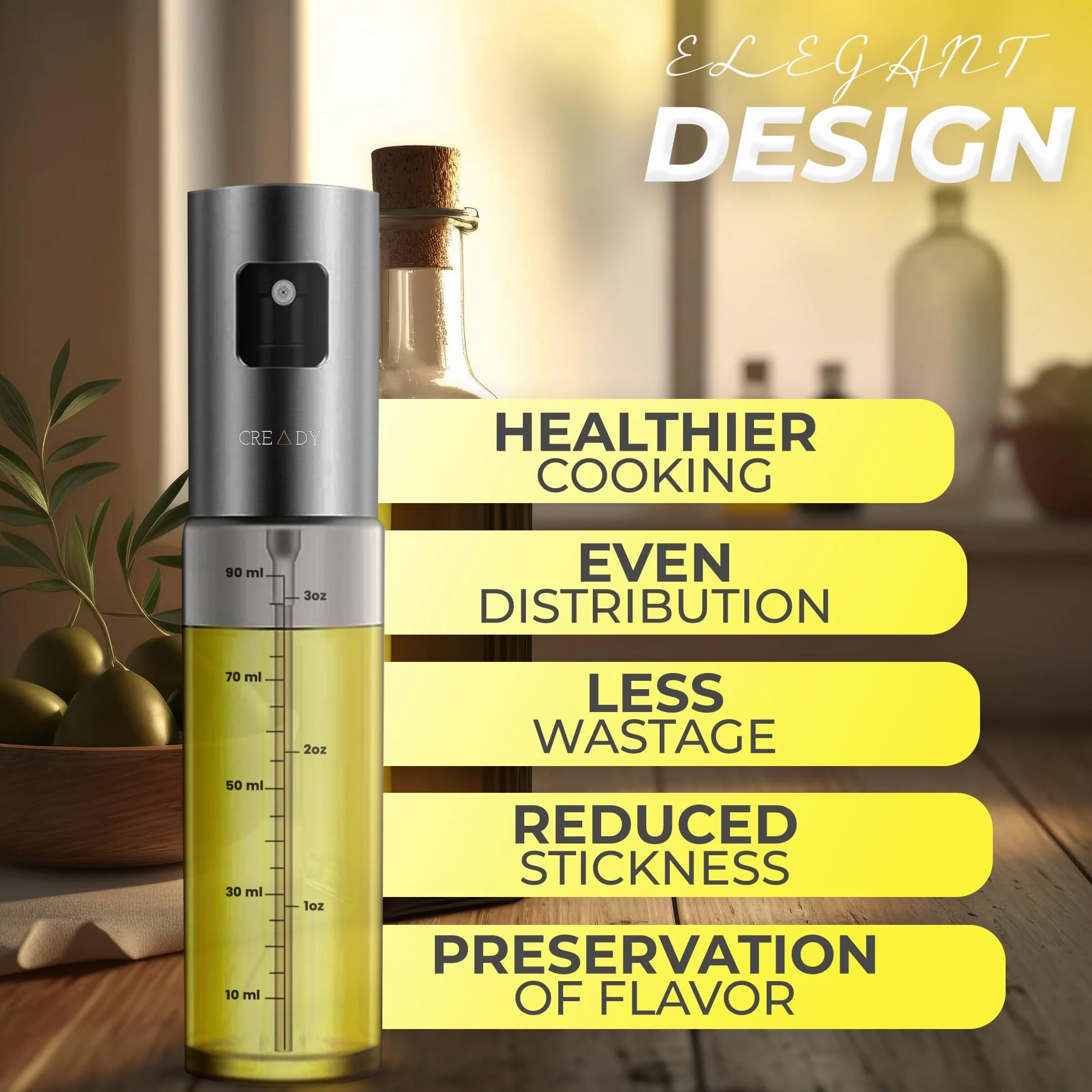 CREADY® Dozownik oleju w sprayu ze stali nierdzewnej 100 ml