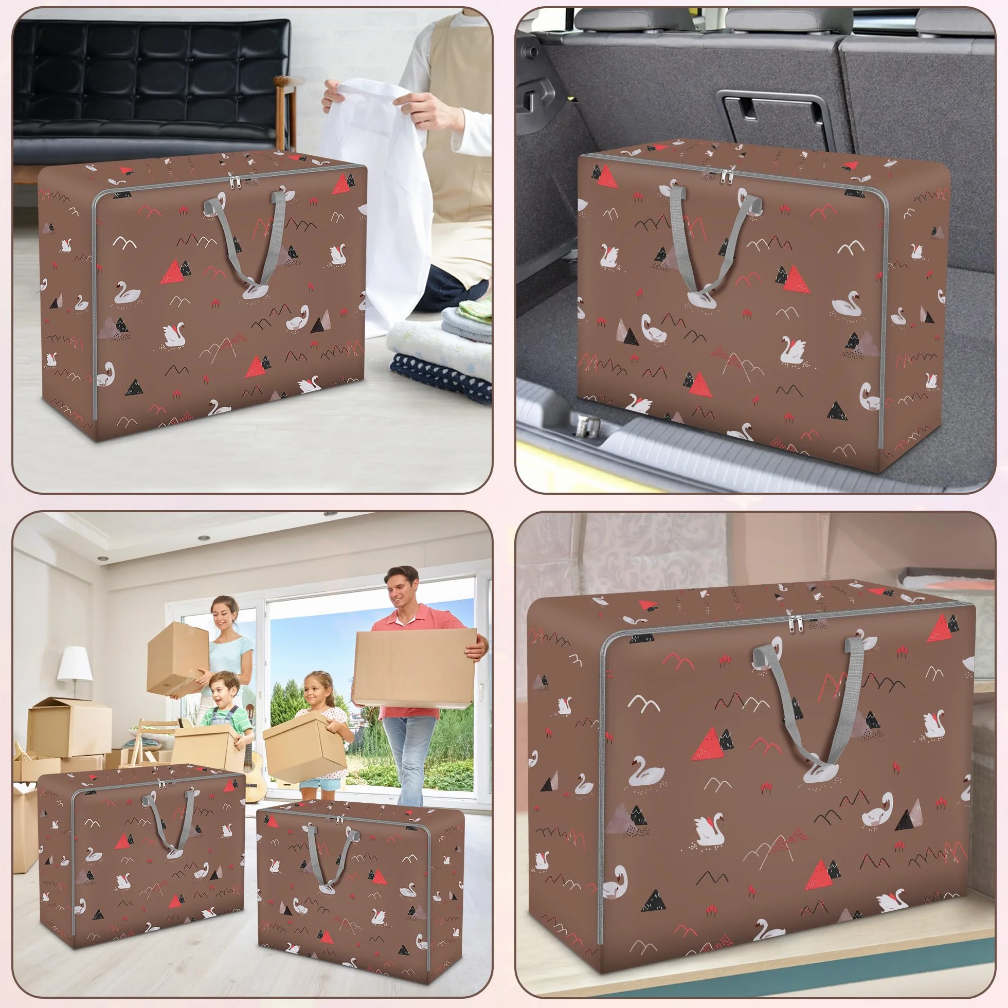 Fentar duża torba do przechowywania 105 l 70 x 50 cm wodoodporna na ubrania