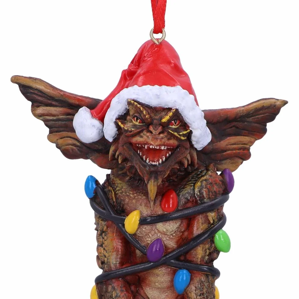 Nemesis Now Gremliny Mowhawk w łańcuchach świetlnych wiszący świąteczny dekoracyjny ornament, brązowy, Boże Narodzenie