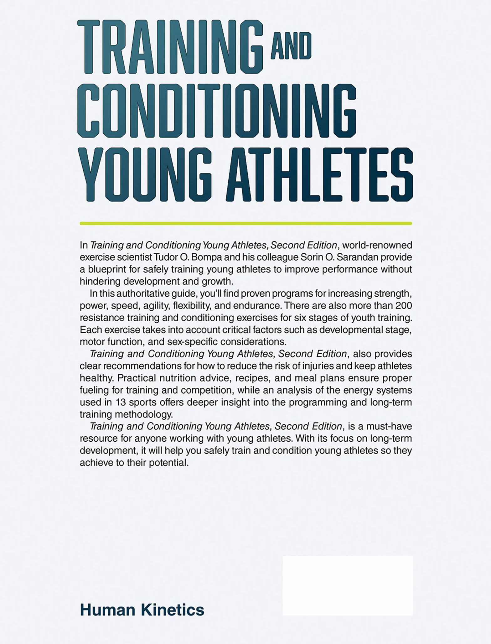 Training and Conditioning Young Athletes