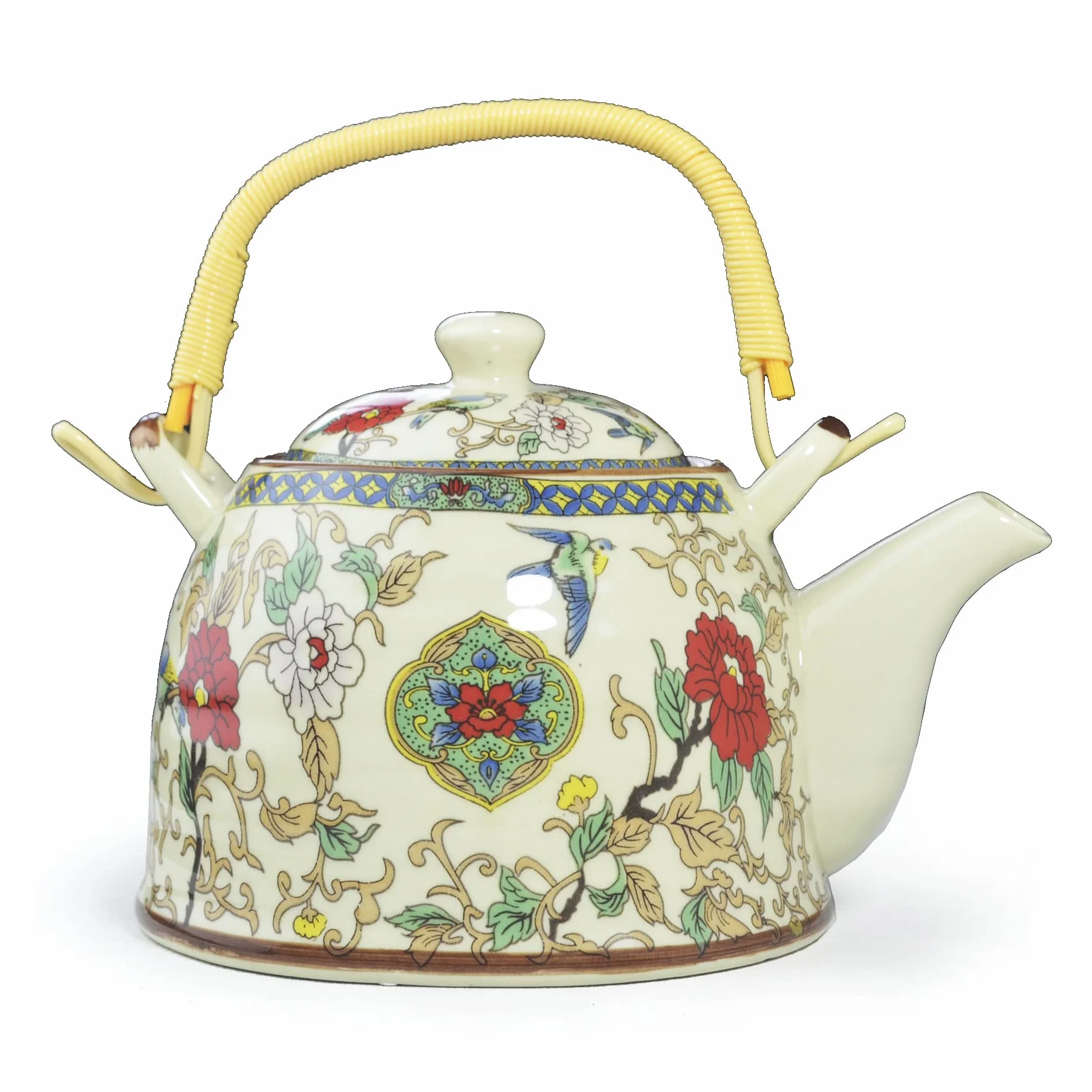 Porcelanowy czajniczek zestaw do herbaty 1 czajniczek 6 filiżanek, dzbanek do herbaty kawy czajnik ceramiczne prezenty dekoracja stołu (zestaw 850 ml garnek + kubki 170 ml) kolor)