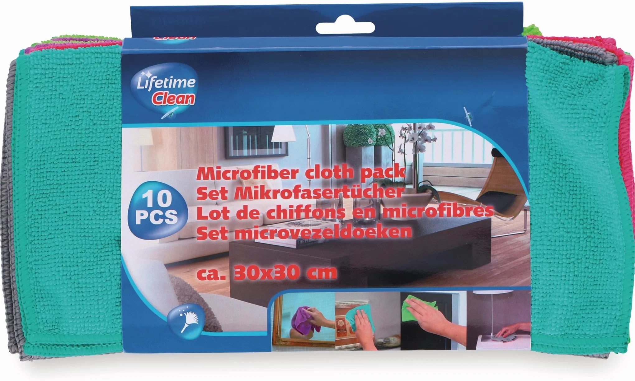 Ściereczki z mikrofibry – 10 sztuk – ściereczka z mikrofibry – ściereczka do okien – zrównoważone – wiele kolorów