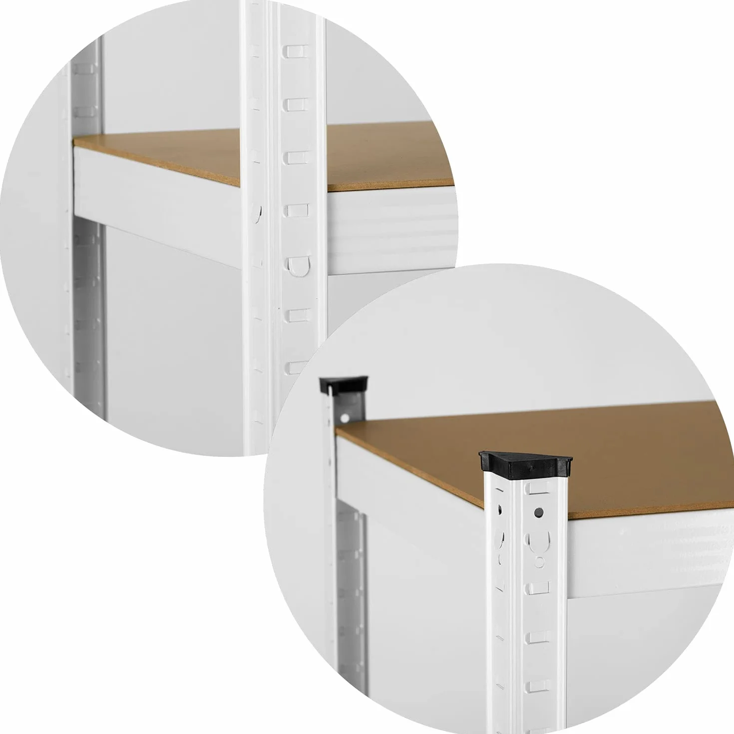 Humberg Półka garażowa metalowa Obciążenie do 875 kg 5 półek 30 x 90 x 180 cm Biały