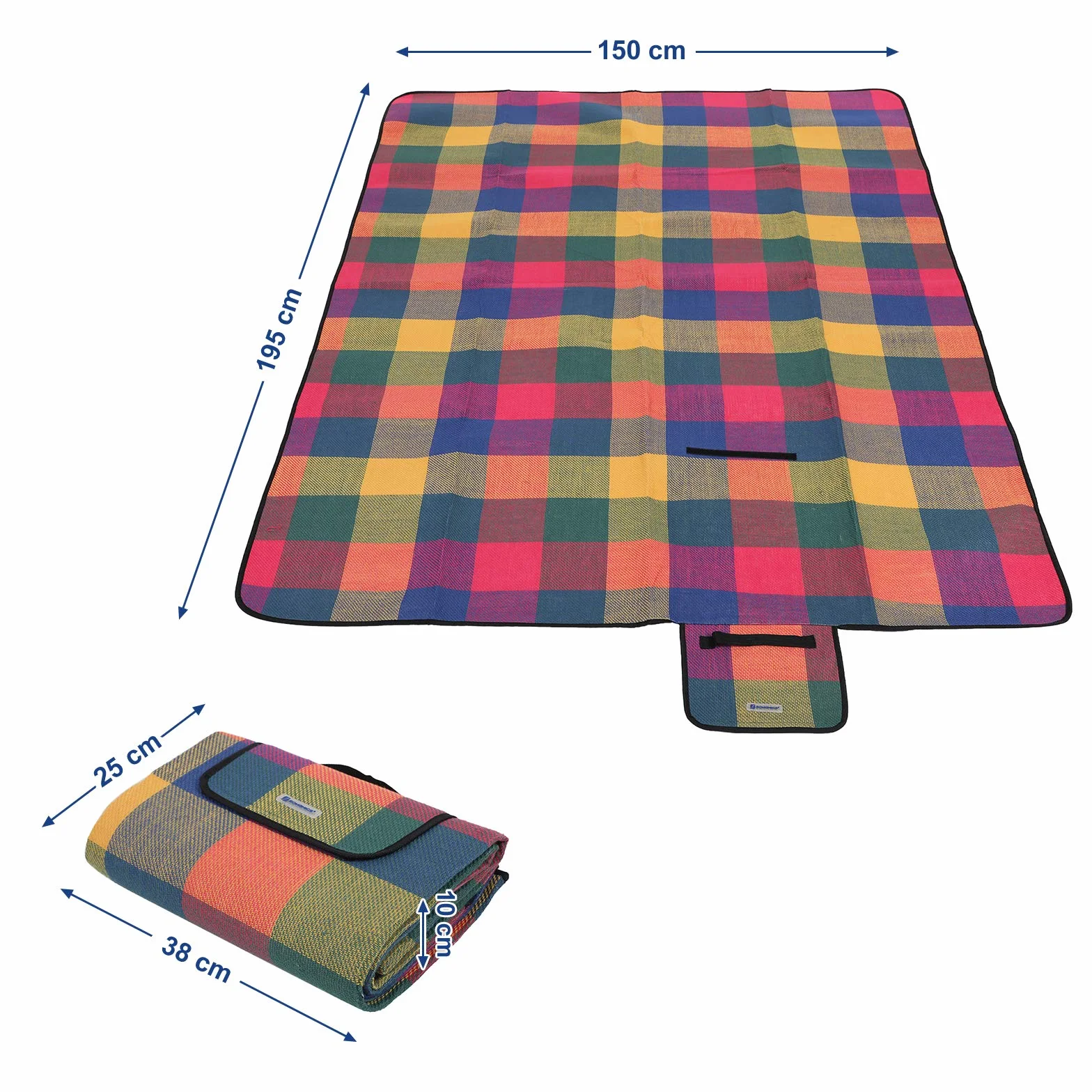 SONGMICS GCM50K koc piknikowy 195 x 150 cm, izolowany, wodoodporny