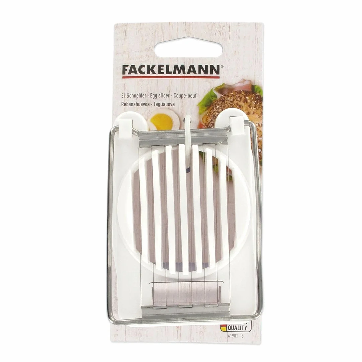 Fackelmann Krajalnica do Jajek 11 x 8 x 3 cm Srebrny Biały