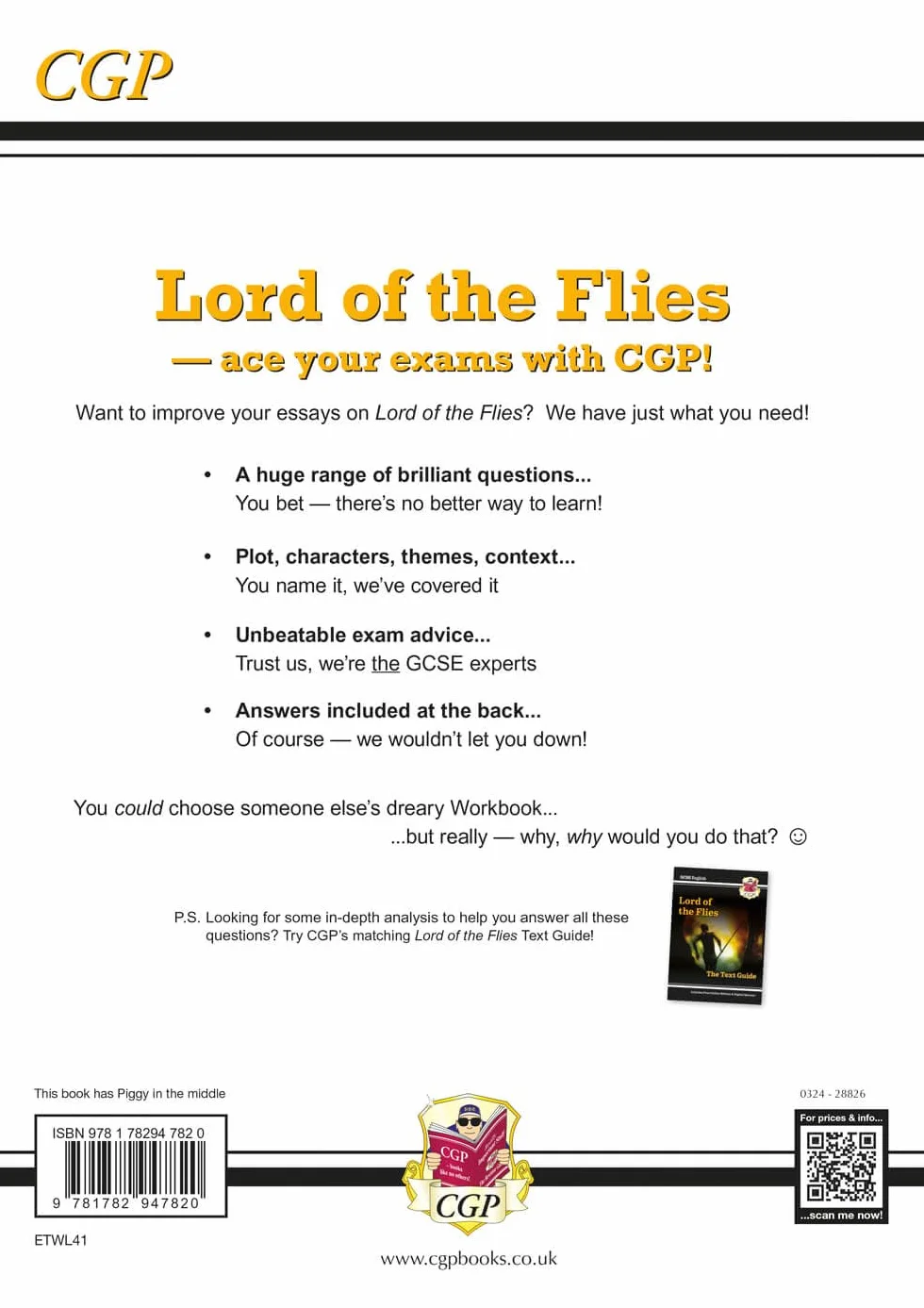 GCSE English - Lord of the Flies Workbook (includes Answers)