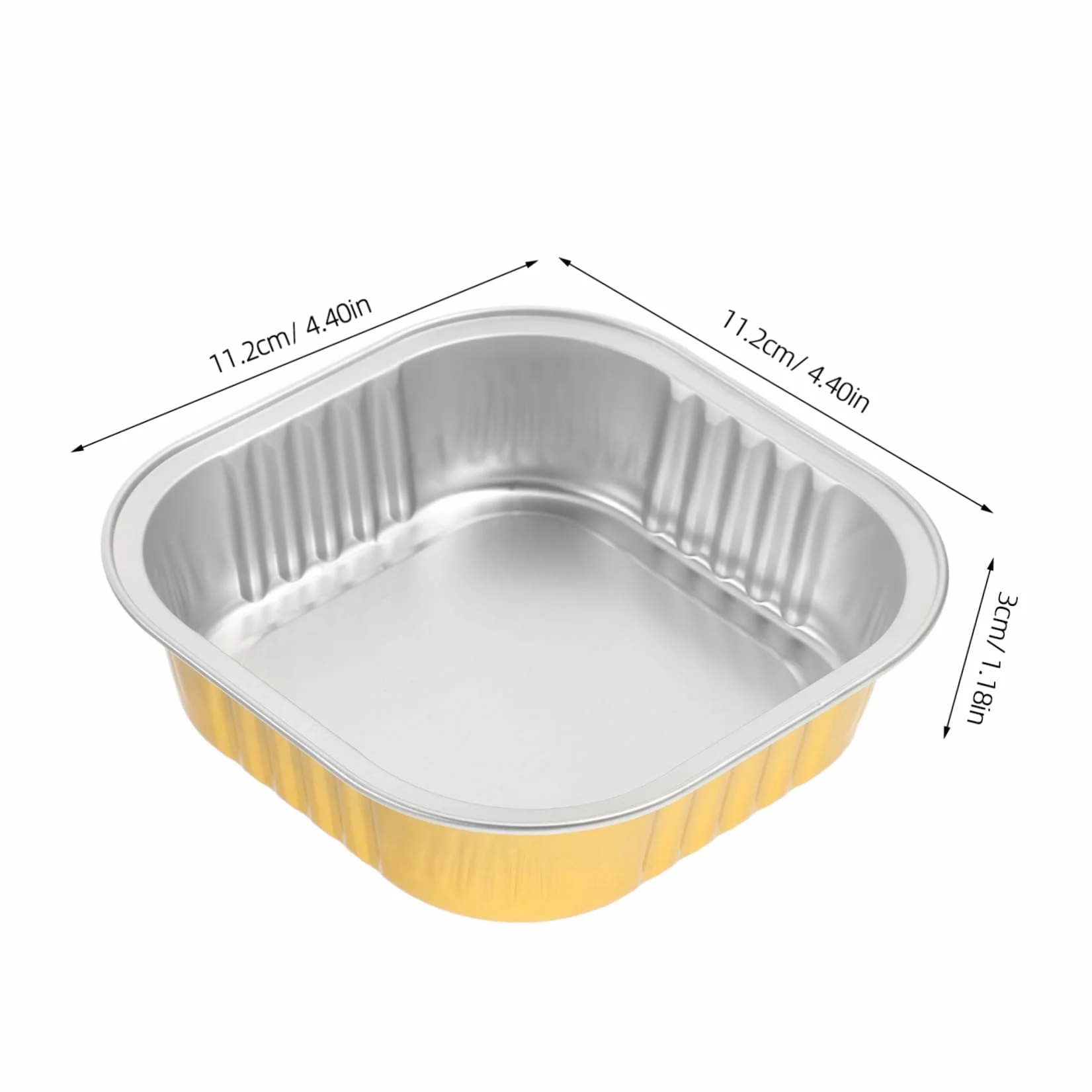 Healifty 20kawałki Sztuk Aluminiowych Pojemników Do Pieczenia Wielokrotnego Użytku Tace Foliowe Do Grillowania Odporne Wysoką Temperaturę Piekarnika i Stół Parowy