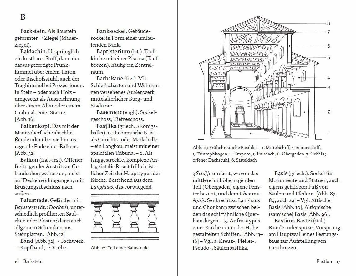 Wörterbuch der Architektur: Gebäudetypen; Erläuterungen; Stilvarianten – 19569