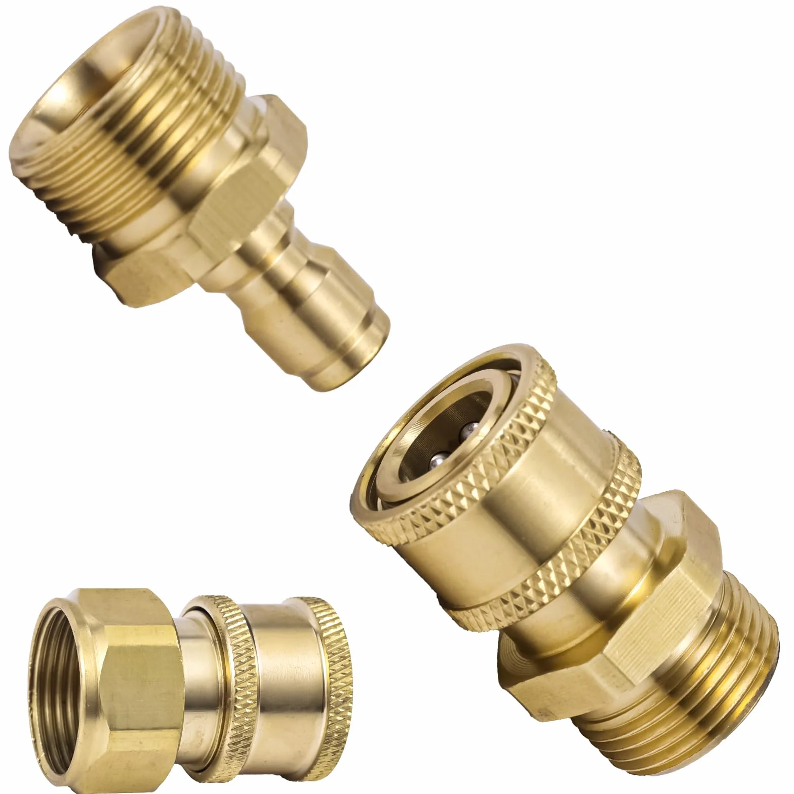 Gosknor 4szt M22-15mm do 0,95cm Adapter Myjki Ciśnieniowej, Szybkie Podłączenie i Szybkie Odłączenie Adaptera Myjki Ciśnieniowej do 0,95cm Pompy Węża Myjkis Ciśnieniowejs 5000 PSI