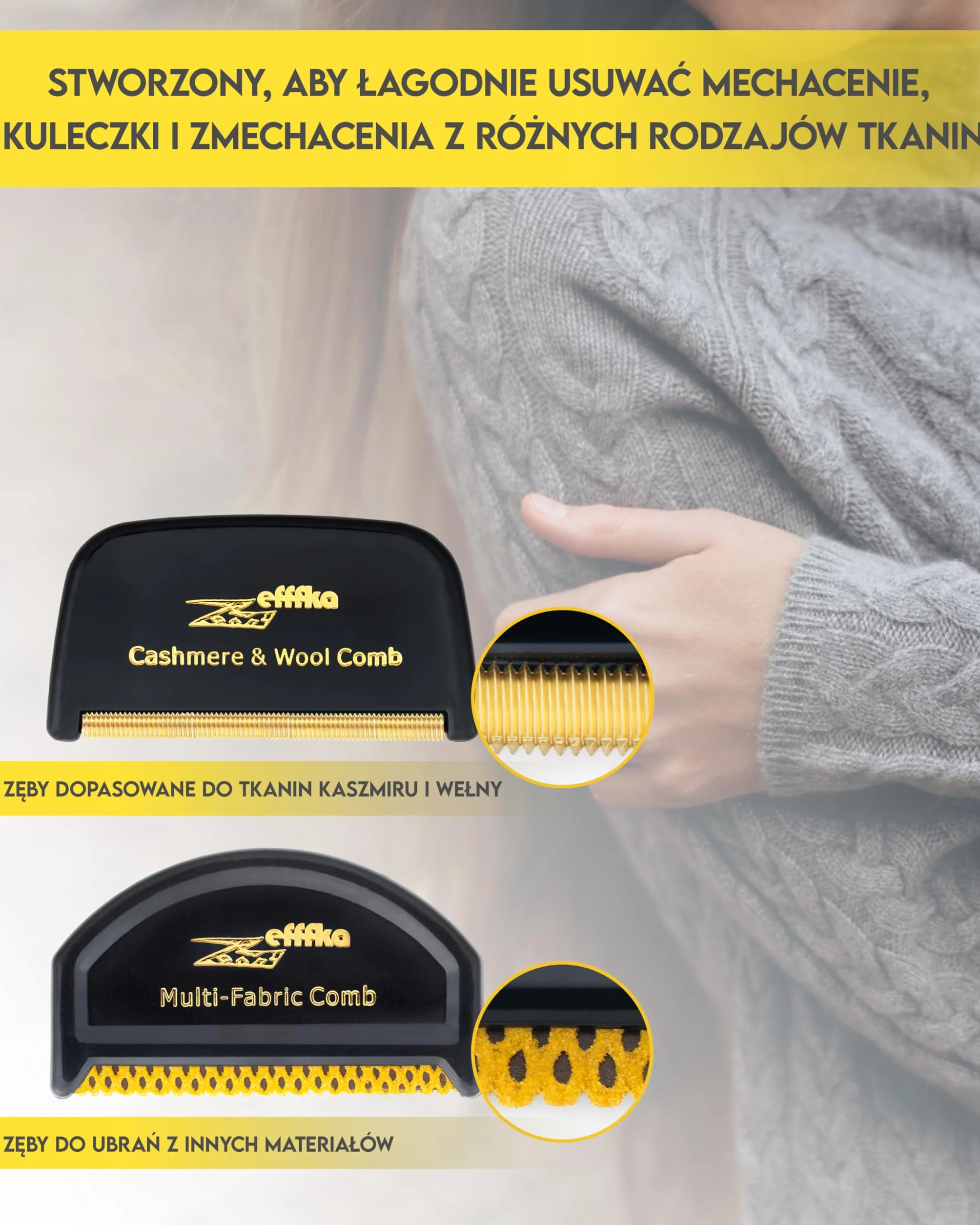ZEFFFKA Kaszmir Cienka Wełna Odzież Sweter Multi-Tkanina Odzież De-Pillingowa Rozmyta Grzebień Kłaczki Usuwacz Kulek Usuwacz Meszków Czyścik i Golarka