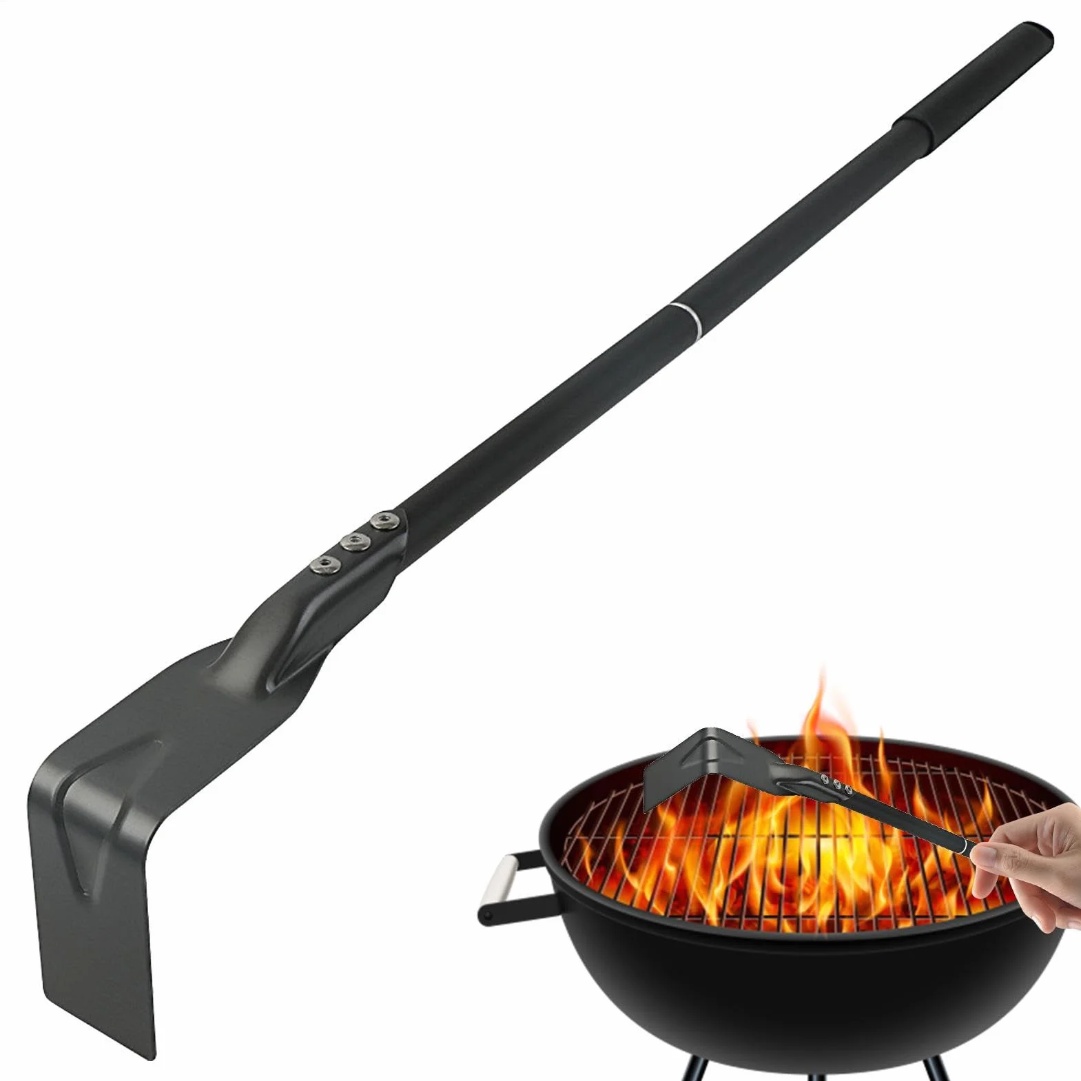 Motyka do grillowania popio?u | Czajnik w?giel drzewny Grill Piekarnik do pizzy Popió? | ?dzie popio?u grabienia w?gla drzewnego, grill w?giel drzewny Akcesoria pieca pizzy