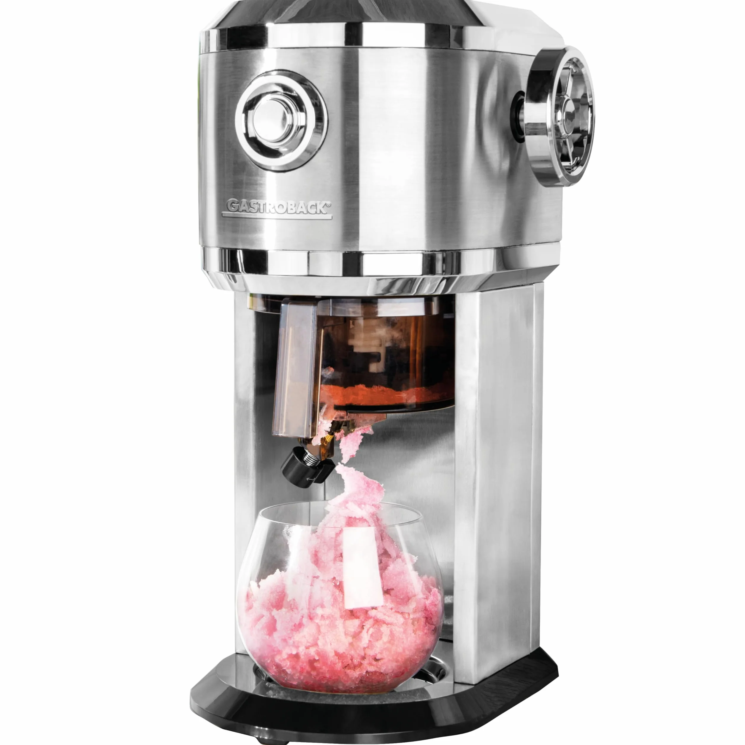 GASTROBACK Maszyna do slushy lodu Snow Cone Slusheis Granita Crushed Shaved Ice regulowana grubość tarki
