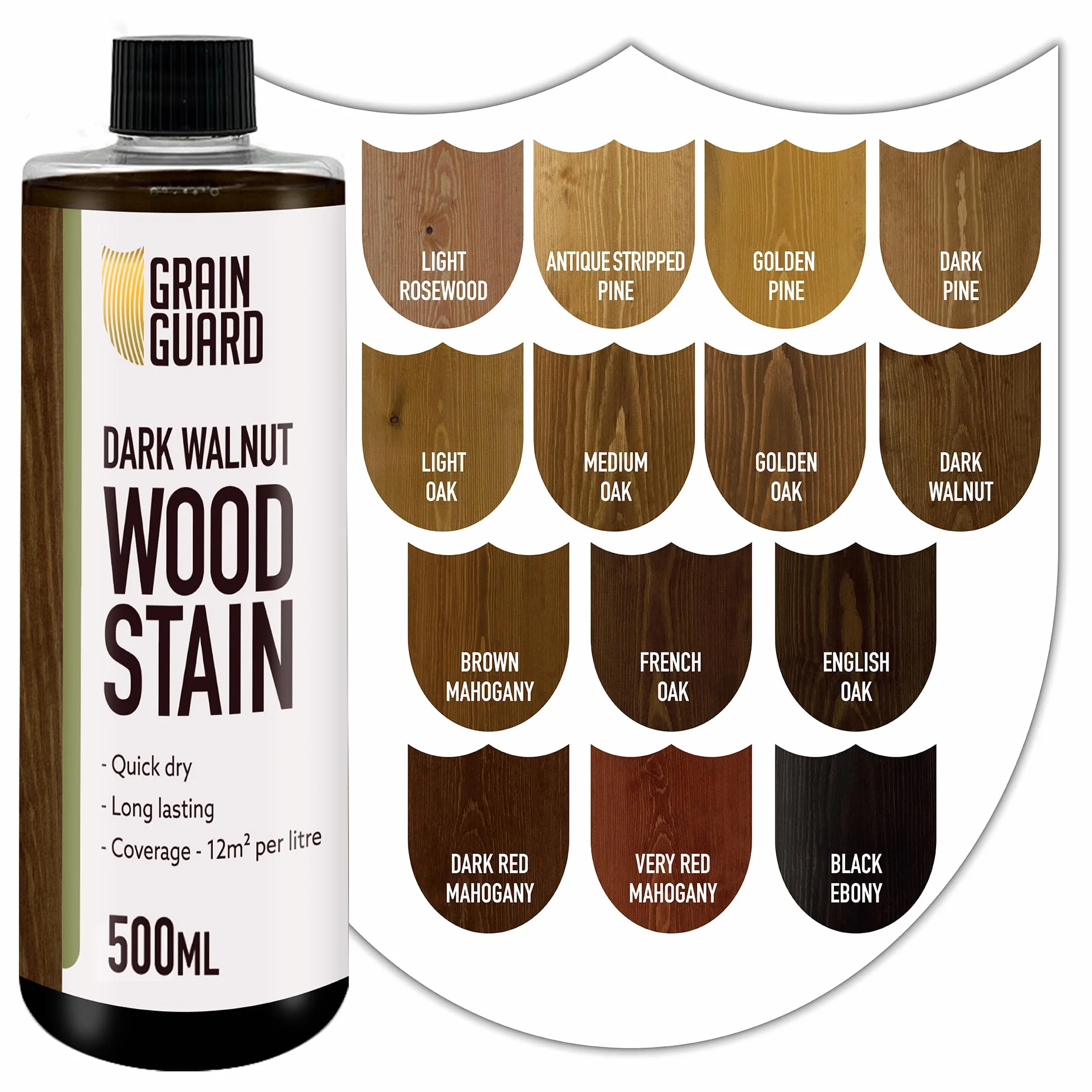 Bejca do drewna z ciemnego orzecha - na bazie wody - 500 ml
