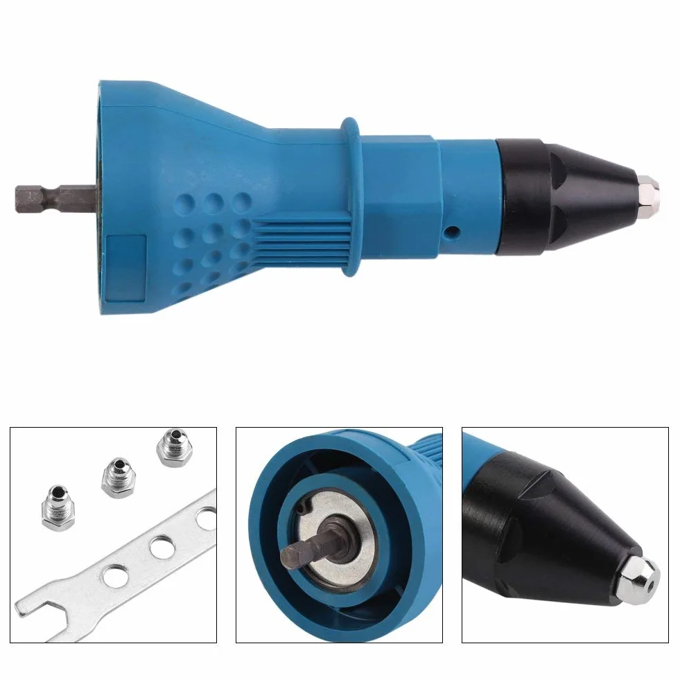 Adapter nitownicy Elektryczne narzędzie do nitonakrętek Bezprzewodowy pistolet do nitowania Zestaw elektrycznych nitownic