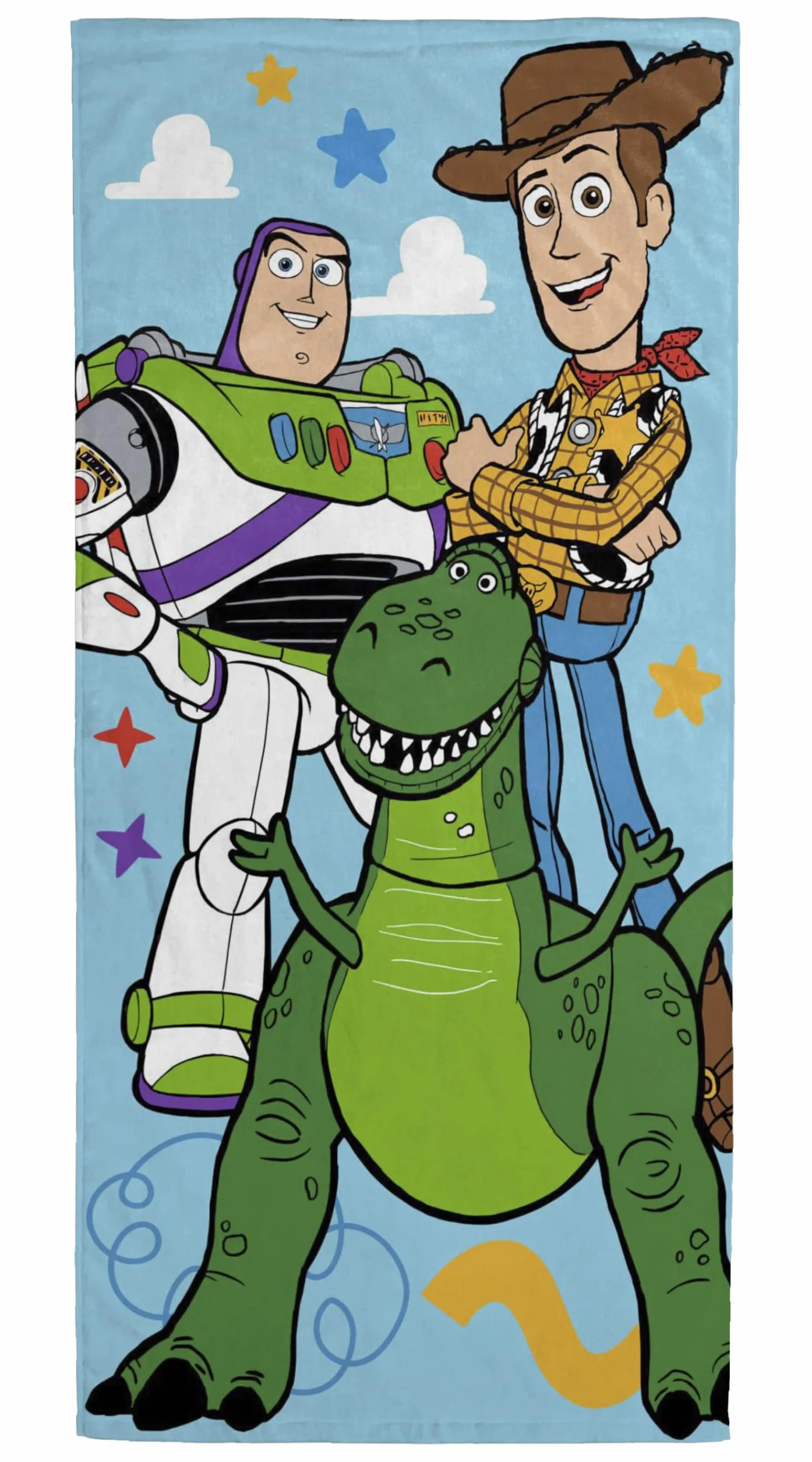 Jay Franco Kids Disney Toy Story 100% bawełniany ręcznik plażowy – 71 x 147 cm Super miękki ręcznik kąpielowy, basenowy i podróżny, oficjalny produkt licencjonowany, niebieski