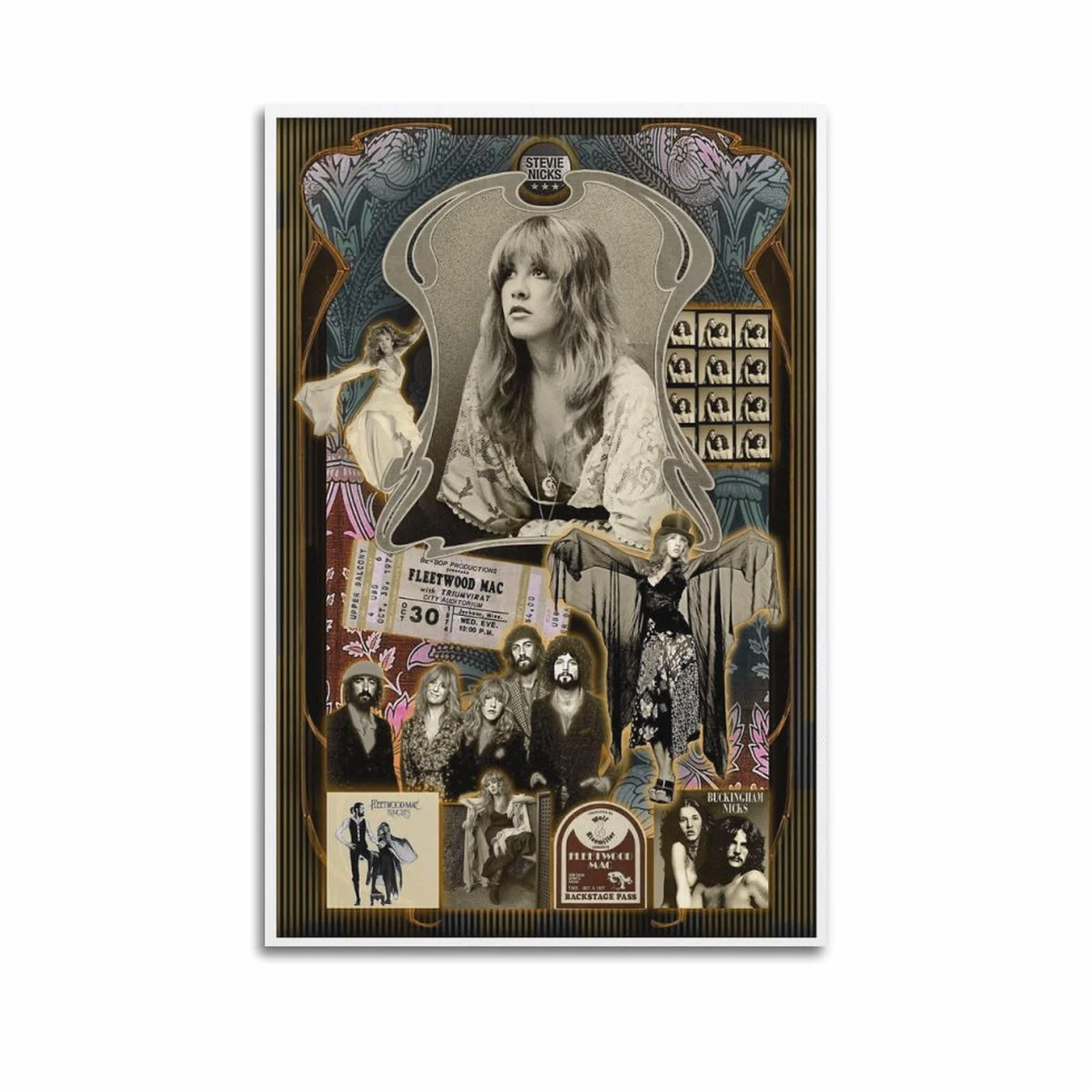 Fleetwood Mac, plakat, płótno, sztuka ścienna, dekoracja, salon, nowoczesna rodzinna sypialnia, 30 x 45 cm, styl bez ramy