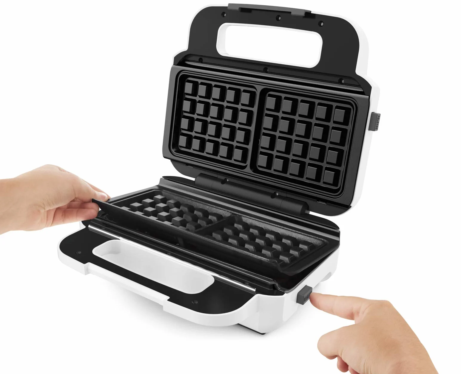 TEFAL SW7011 Snack XL Opiekacz do kanapek i gofrów, duża pojemność, 2 komplety płyt w zestawie, szybkie nagrzewanie, 850W, Możliwość przechowywania w pionie, Wielokolorowy