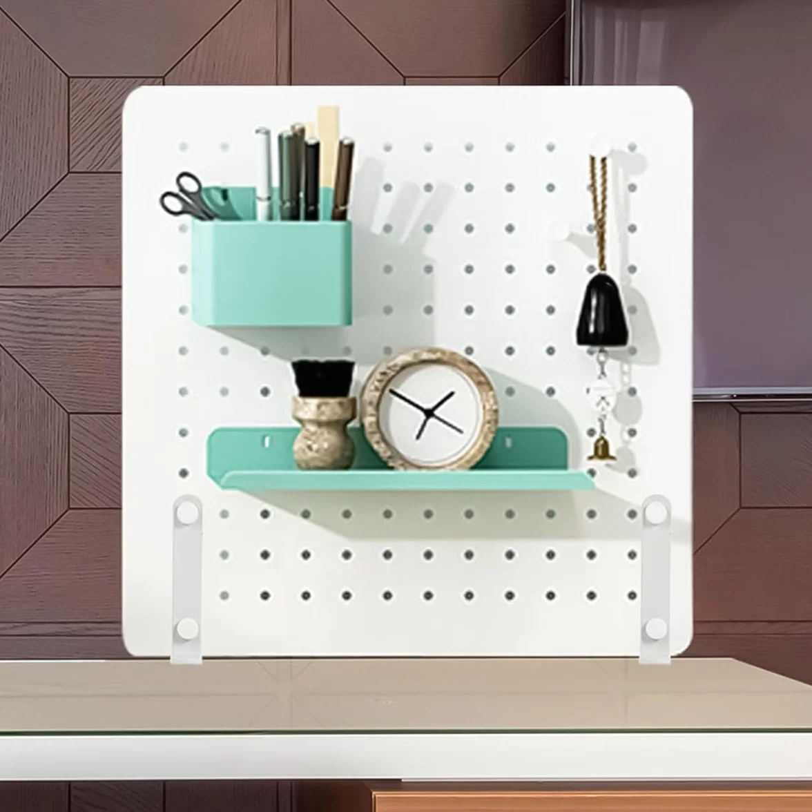 2 szt. Pegboard uchwyt na biurko montaż stołowy złącze tarcza uchwyt wspornik Pegboard narzędzie instalacyjne biały